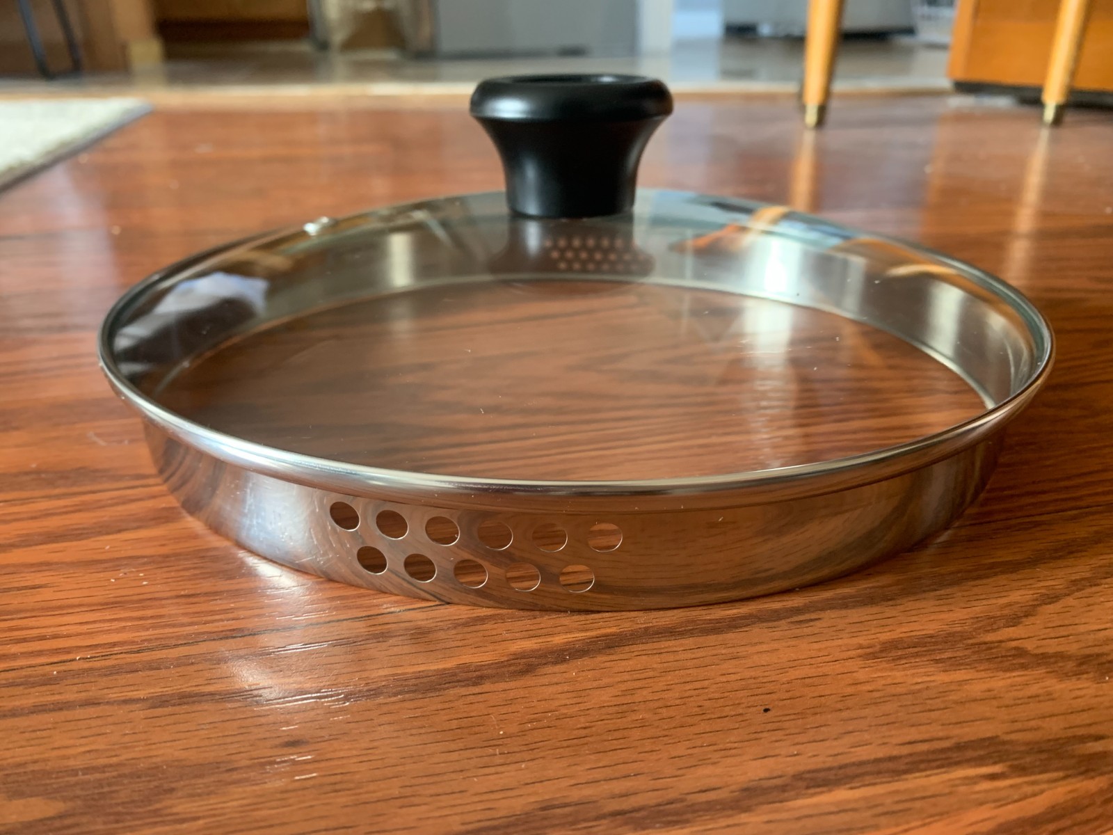 T-FAL 9 1/4″ Round Glass Vented Strainer Replacement Lid for Pot, Pan, Skillet