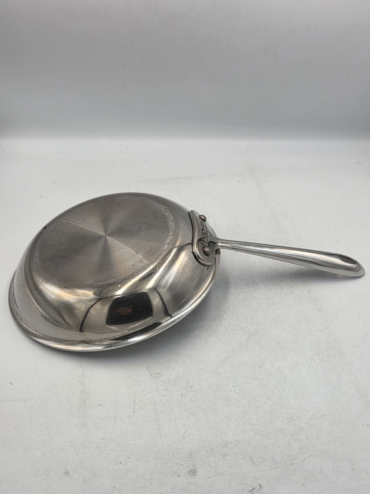Lot Of 2 ALL CLAD Stainless Steel Saute Fry Pans 8″ and 11″ Very Nice U.S.A