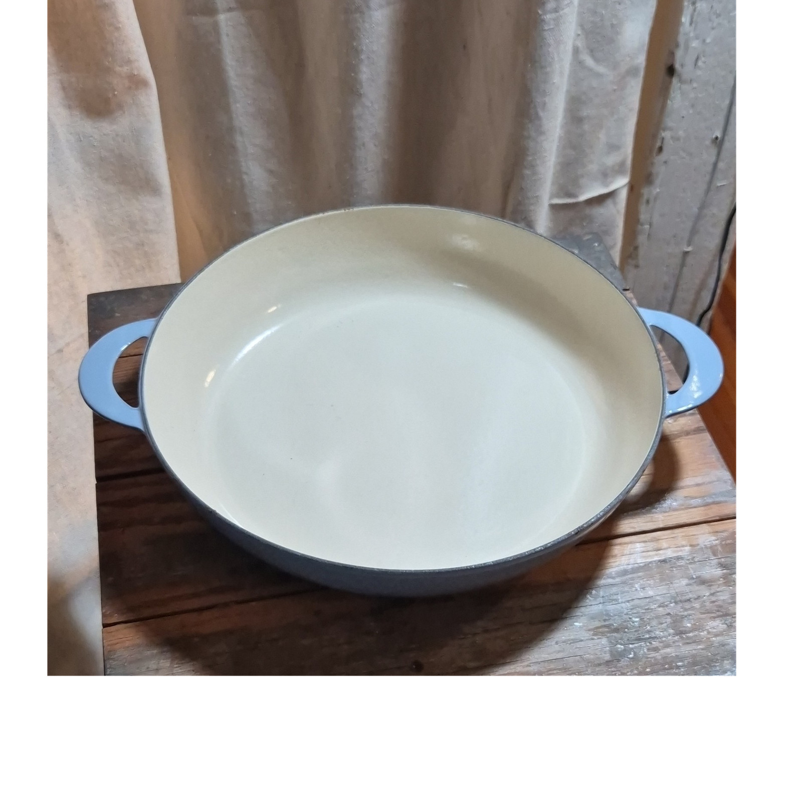 Le Creuset Enameled Cast Iron Saute Pan 30cm Blue Double Handle 500°F