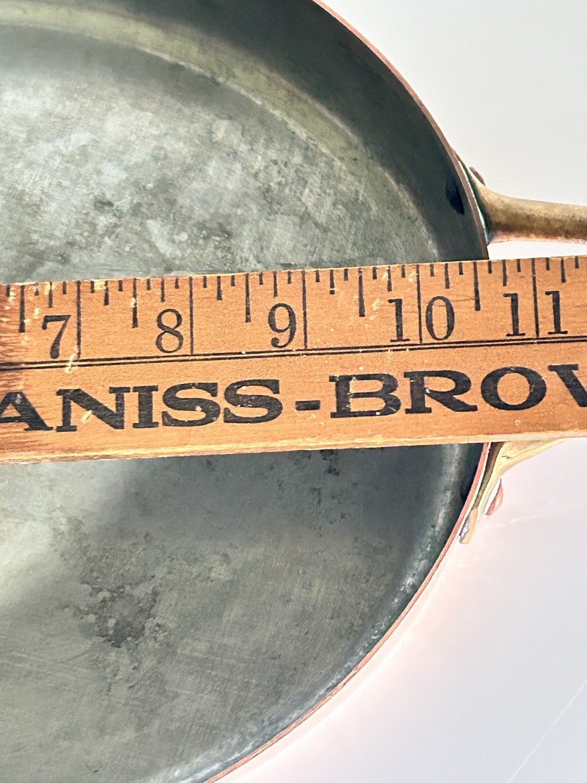 Vintage Copper Tin Lined Brass Handle Gratin Pan Set 2 Cobre Made in Chile