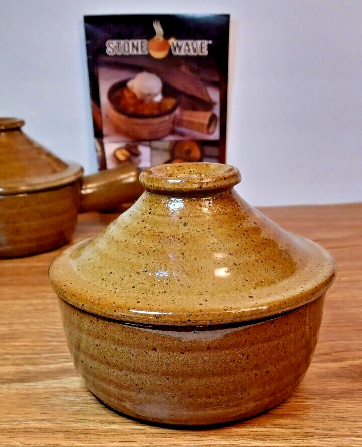 Stone Wave Microwave Stoneware Cookers SET OF TWO (2) WITH RECIPES