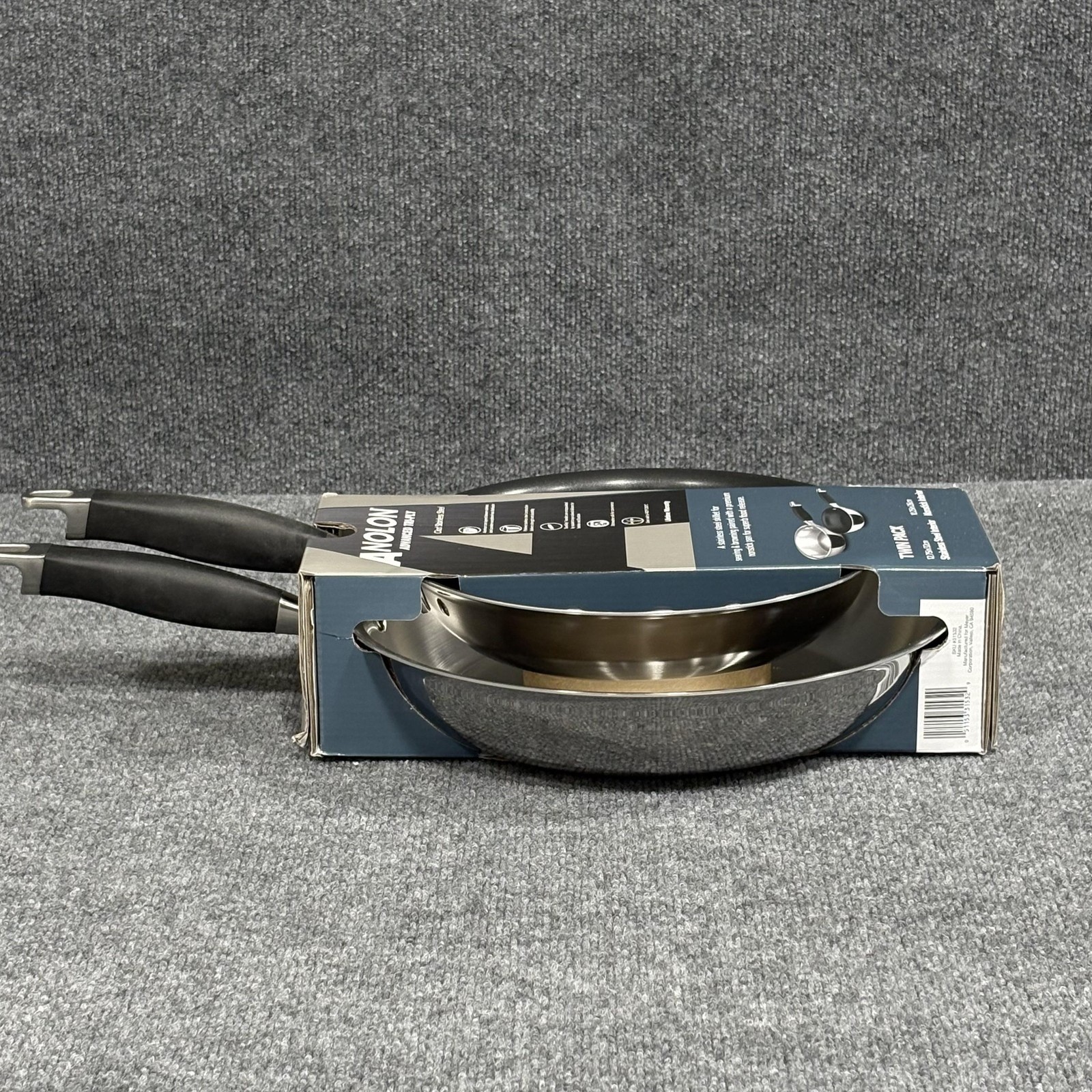 Anolon Advanced Tri-Ply Skillet Set 12.75in Stainless, 10.25in Nonstick Pans