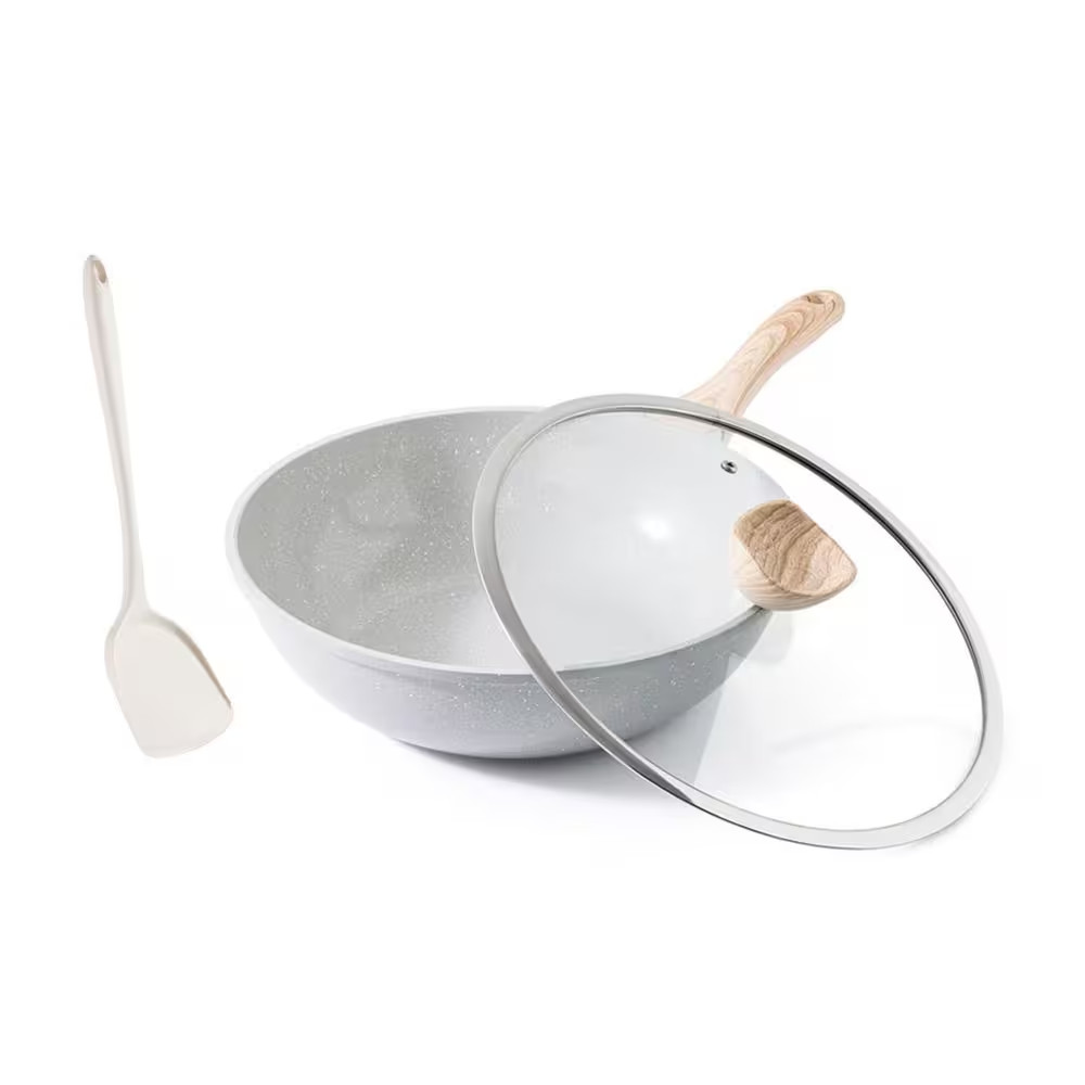 4.25 Qt. Ceramic Nonstick Saute Pan with Lid, Induction Compatible, PFOA PFAS Fr