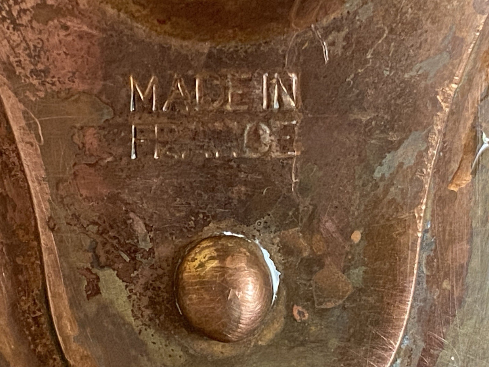 FRENCH COPPER 1.75 Qt. HOLLOW HANDLE SUGAR POT w/ SPOUT