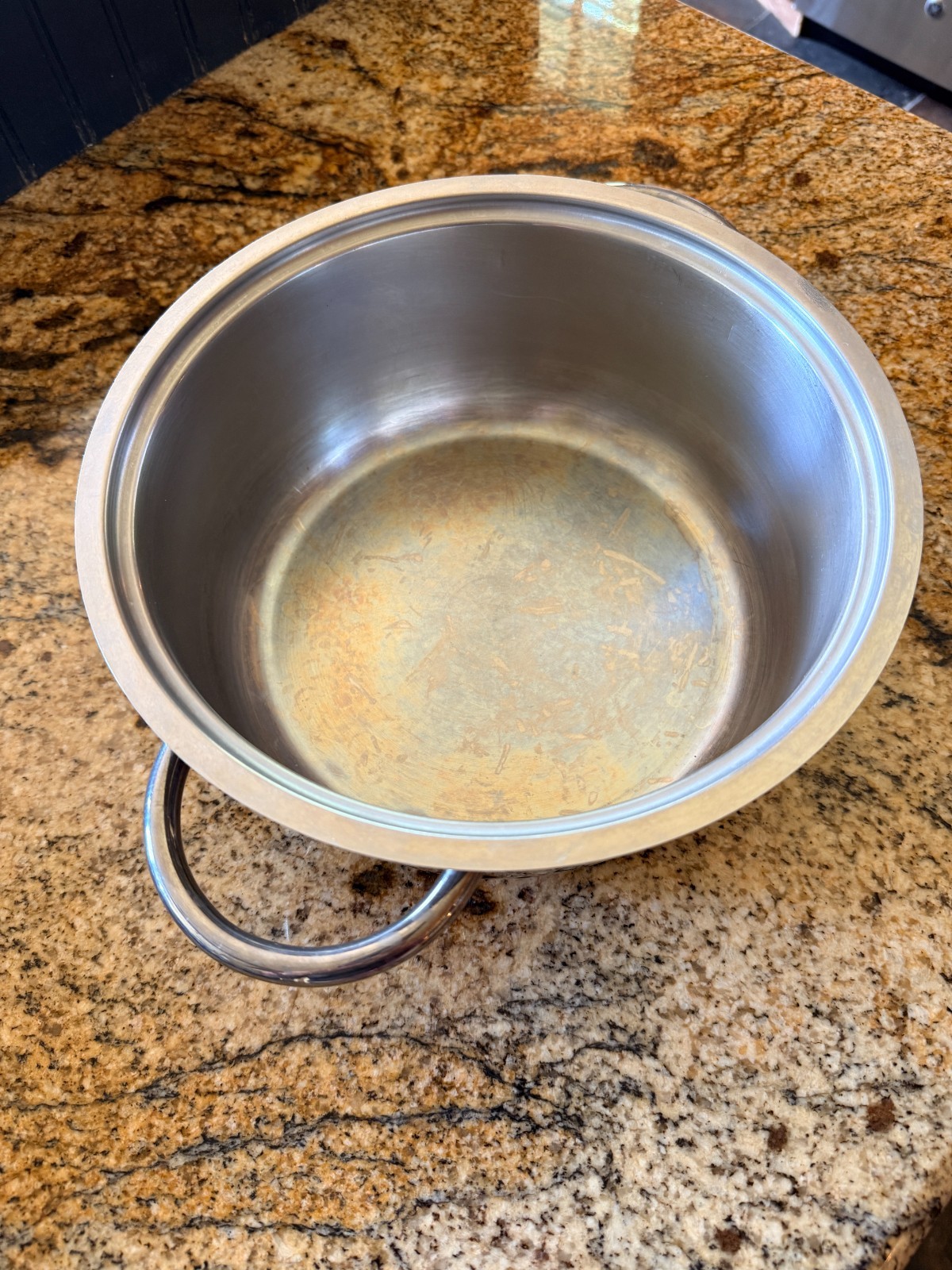 BARAZZONI Stainless Steel 3 Qt Casserole Stockpot with Lid Double Handle