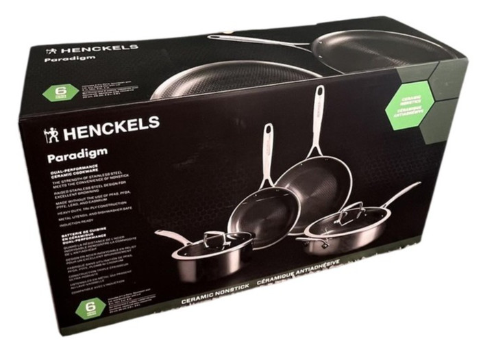 Henckels Paradigm Frying Pan Saute Pan Set With Lid Silver Nonstick Ceramic