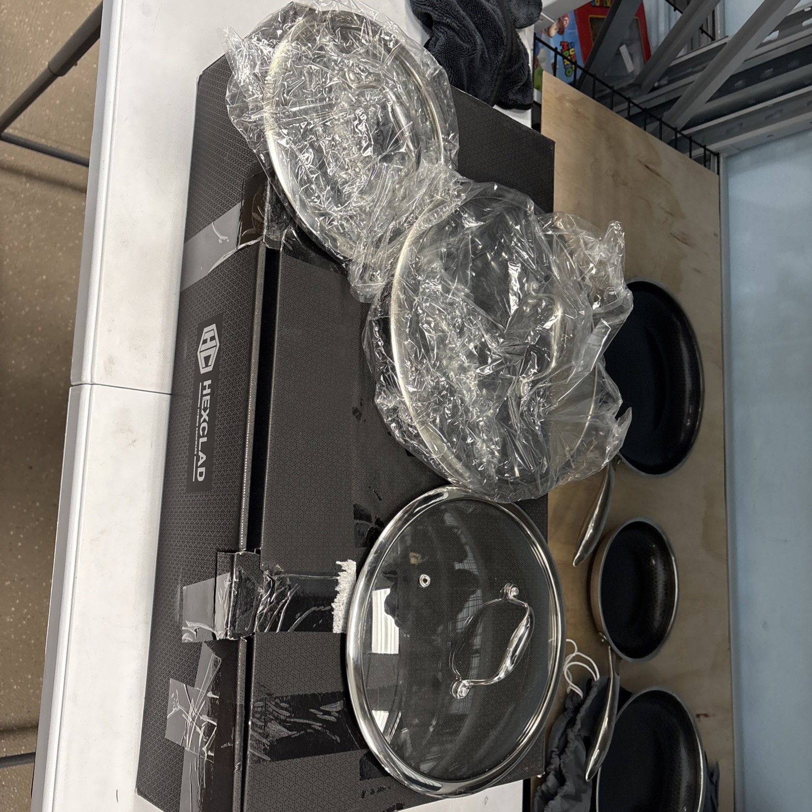 HexClad HC7 Hybrid Commercial Cookware – 7 Pieces