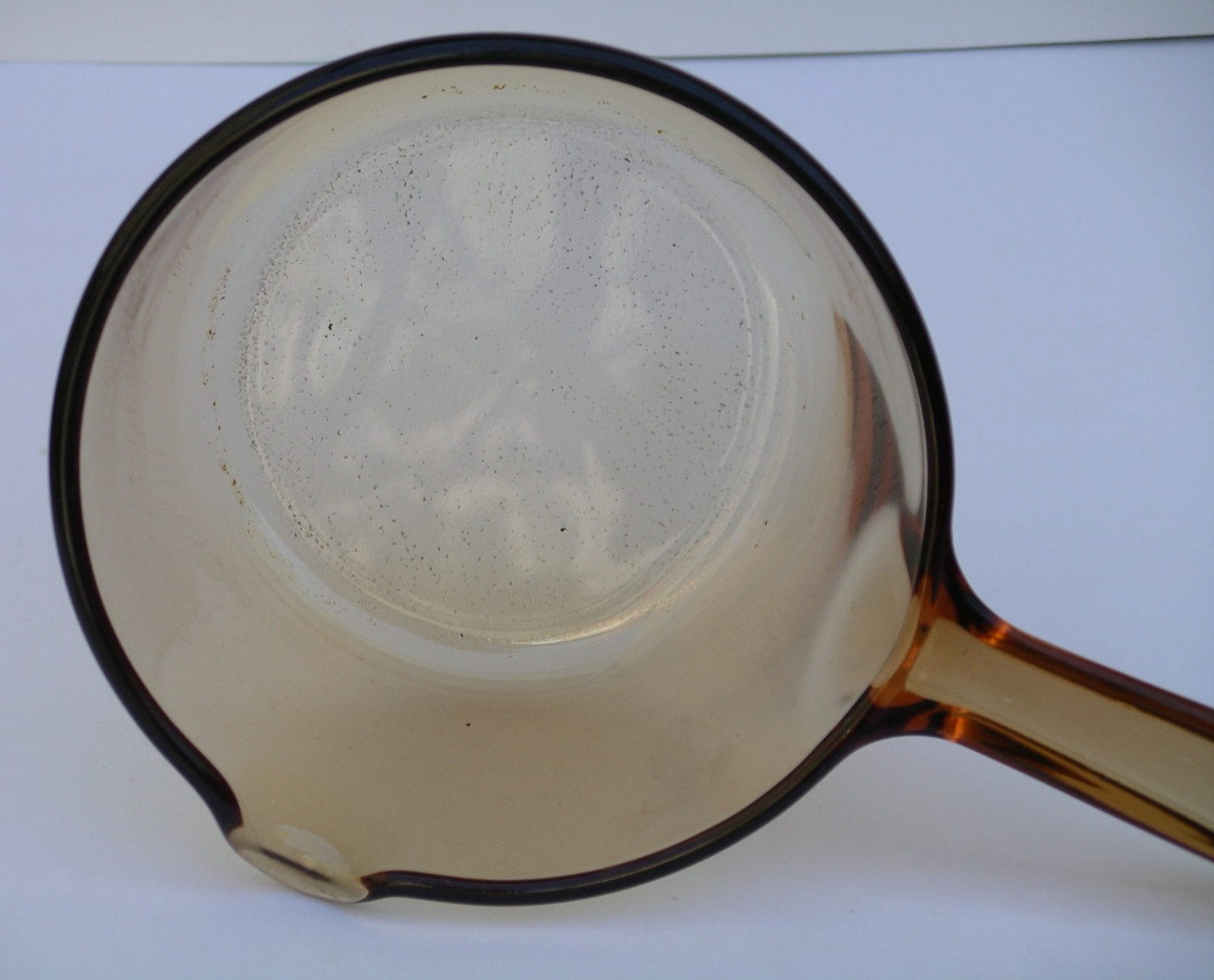 Corning Visions Amber 1 L Sauce Pan Pyrex Glass Cookware -NO TEFLON pour spout