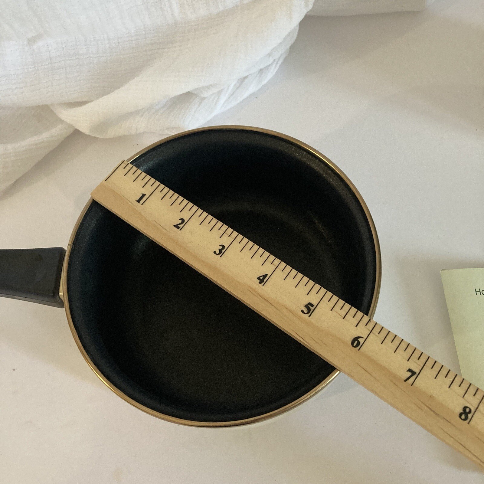 Mediterranean Gold 1 Qt Saucepan | Granite White Gold Rim | Silverstone Pot NEW