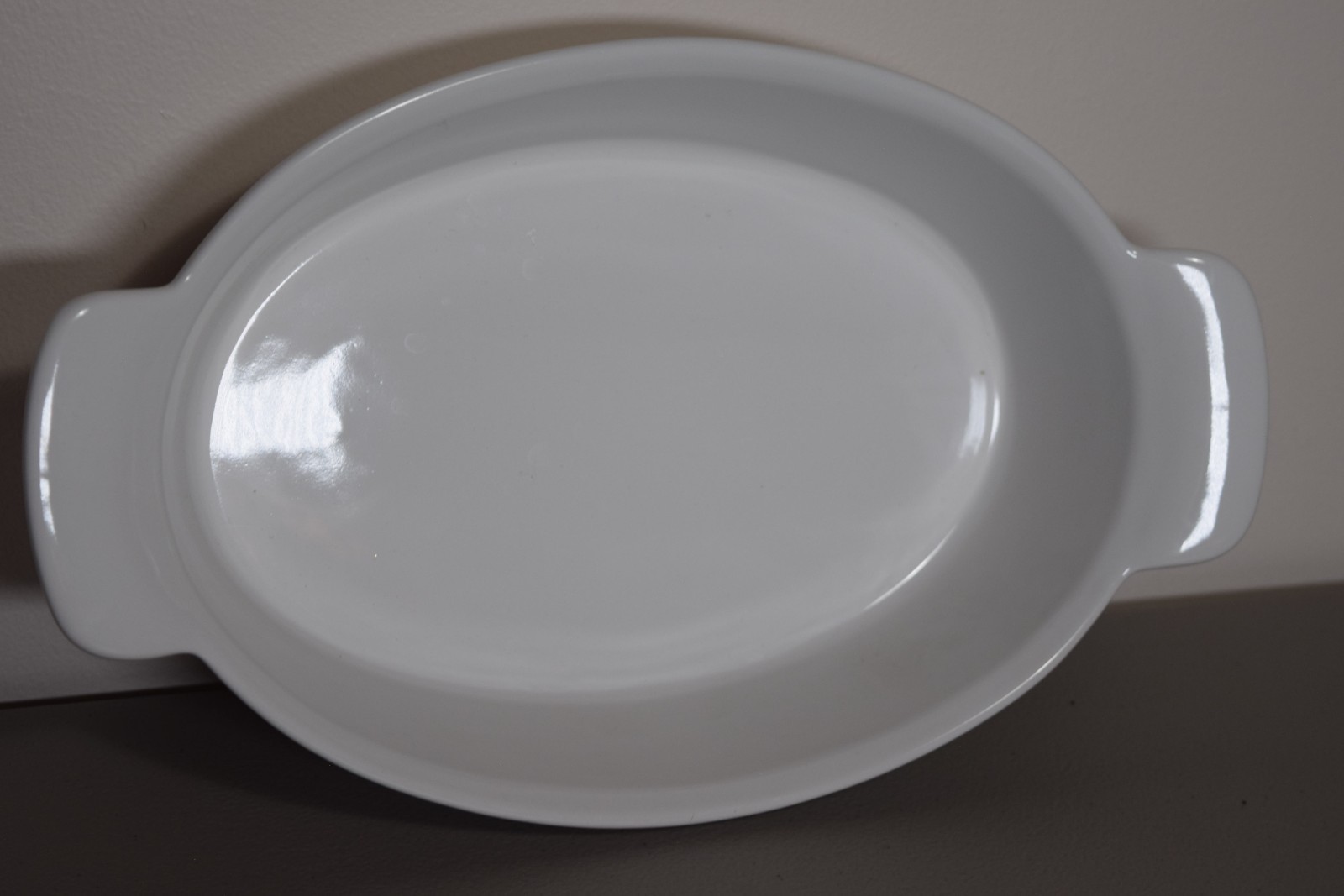Goodcook 1.5 QT White Double Handle Stoneware Oval Casserole Dish