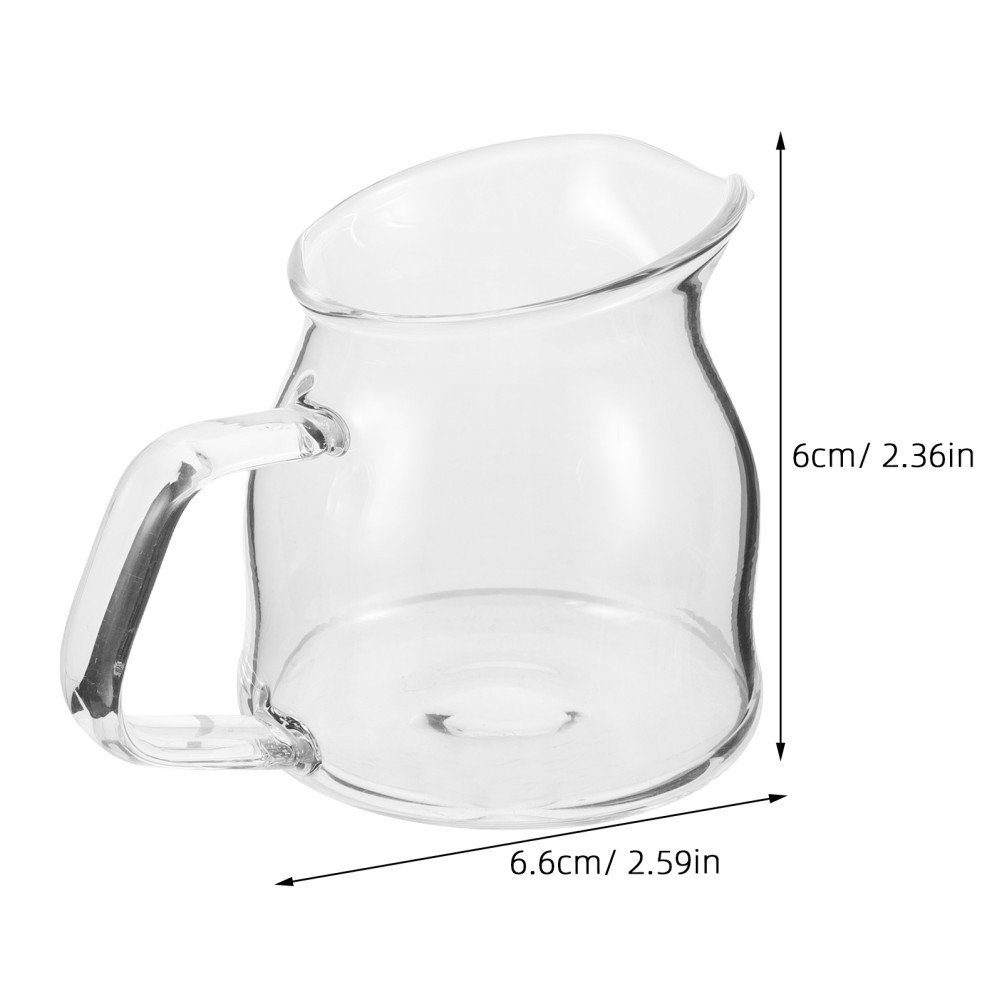 Measuring Cup for Espresso with Handle Butter Pot Boiling Glass