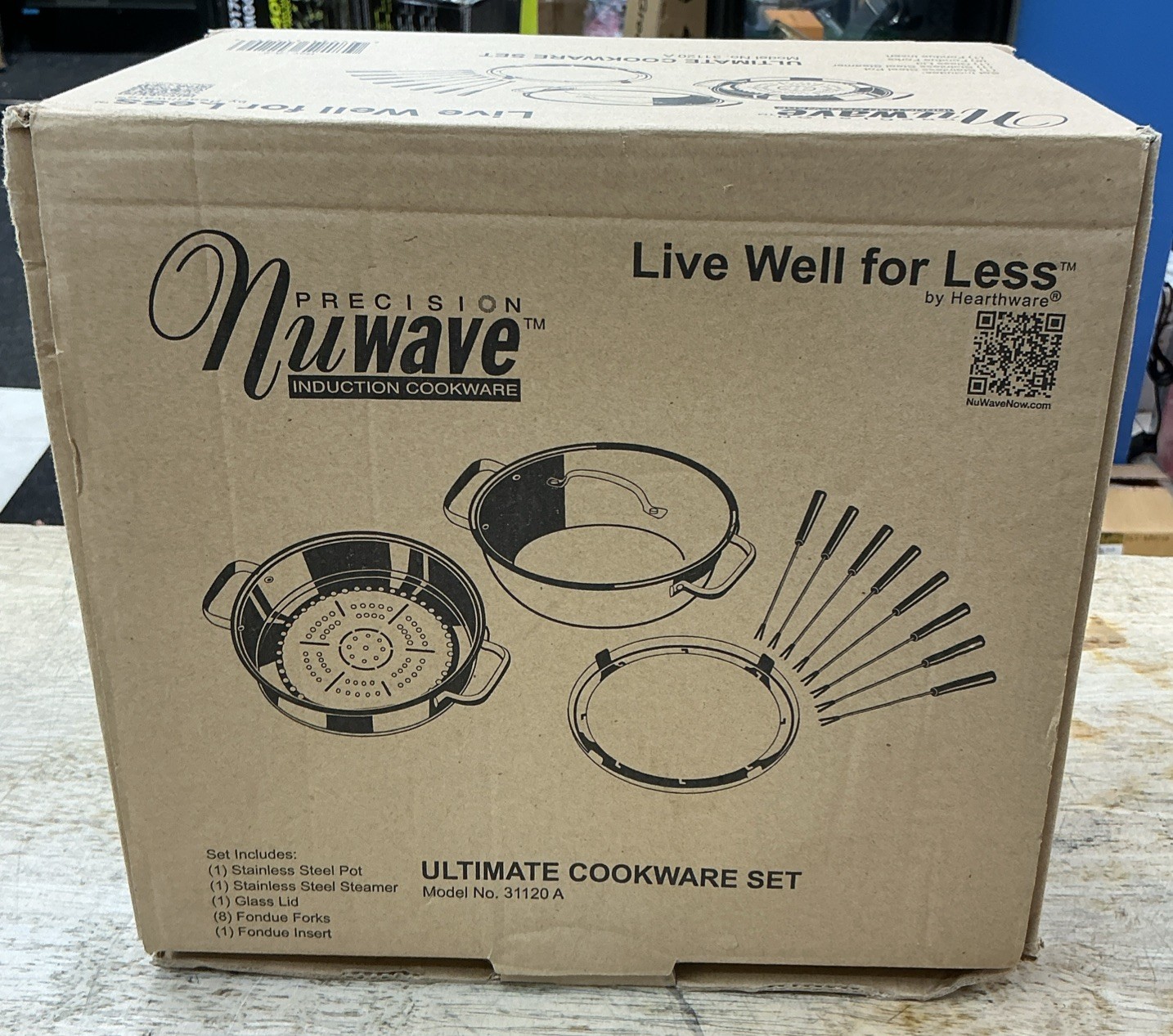 Nuwave Ultimate Induction 12 Pc Cookware Set 31120A Steamer Fondue – NEW