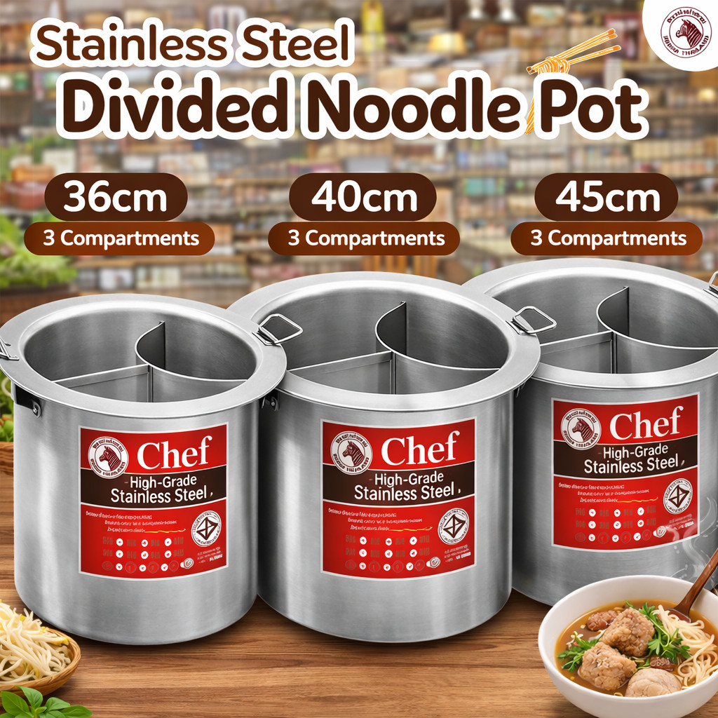 Hot Pot Noodle Soup Stainless Steel ZEBRA Stockpot Chef Thailand 36,40,45cm