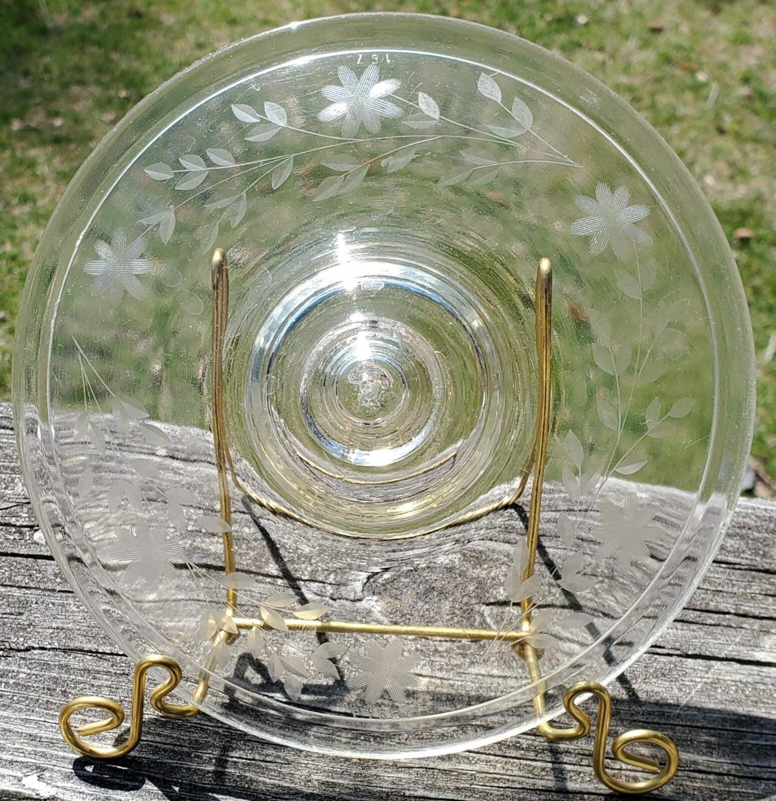 Pyrex Etched Floral Glass Lid 6-3/4″ Round Small Casserole Replacement