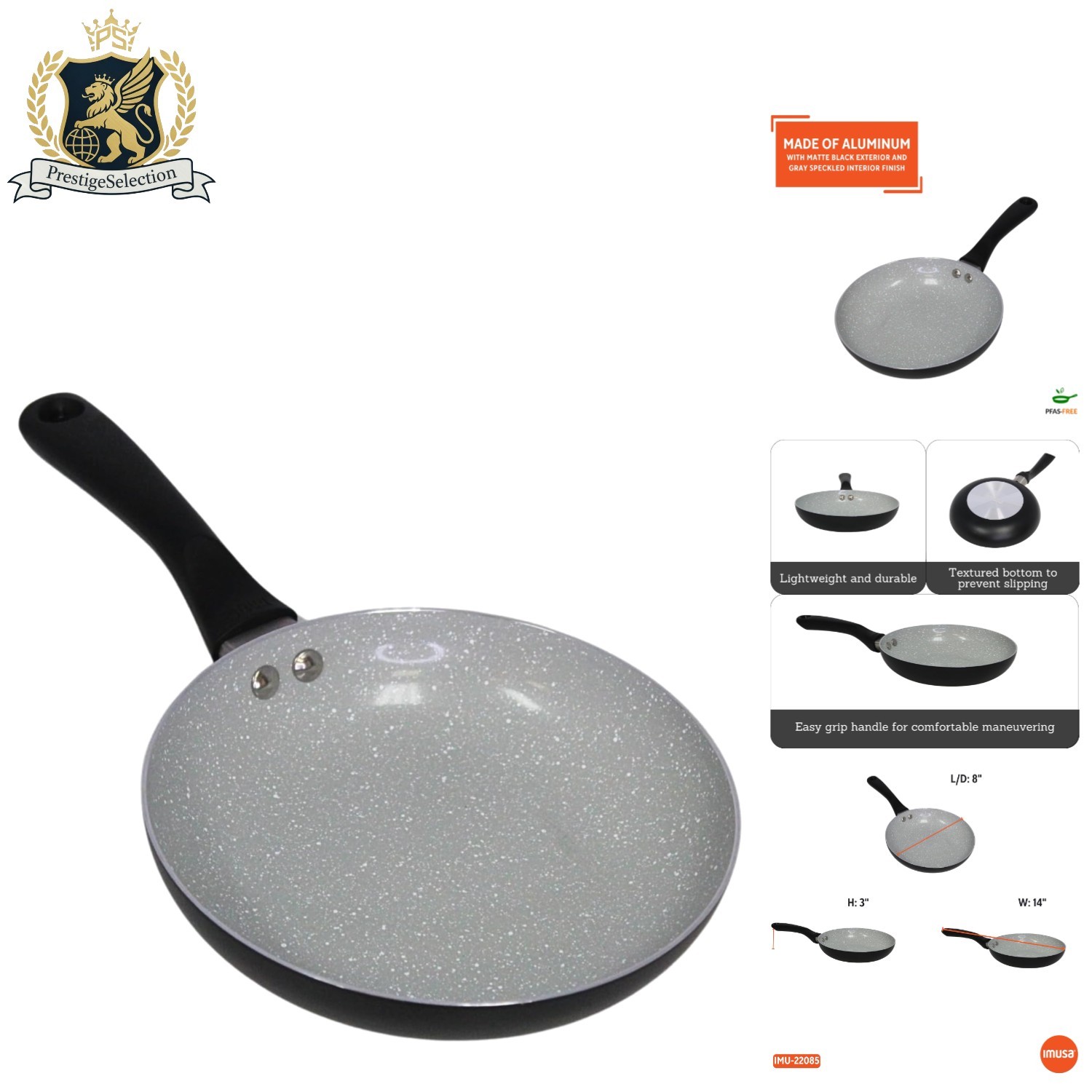 Versatile 8-Inch Nonstick Fry Pan for Easy Cooking – Matte Black, Ceramic Finish