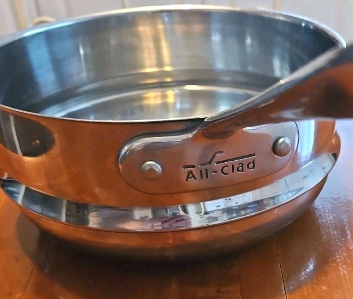 All Clad Stainless 8.5 In Diameter 4″ Tall Steamer Insert Drainer Pot 3 Qt