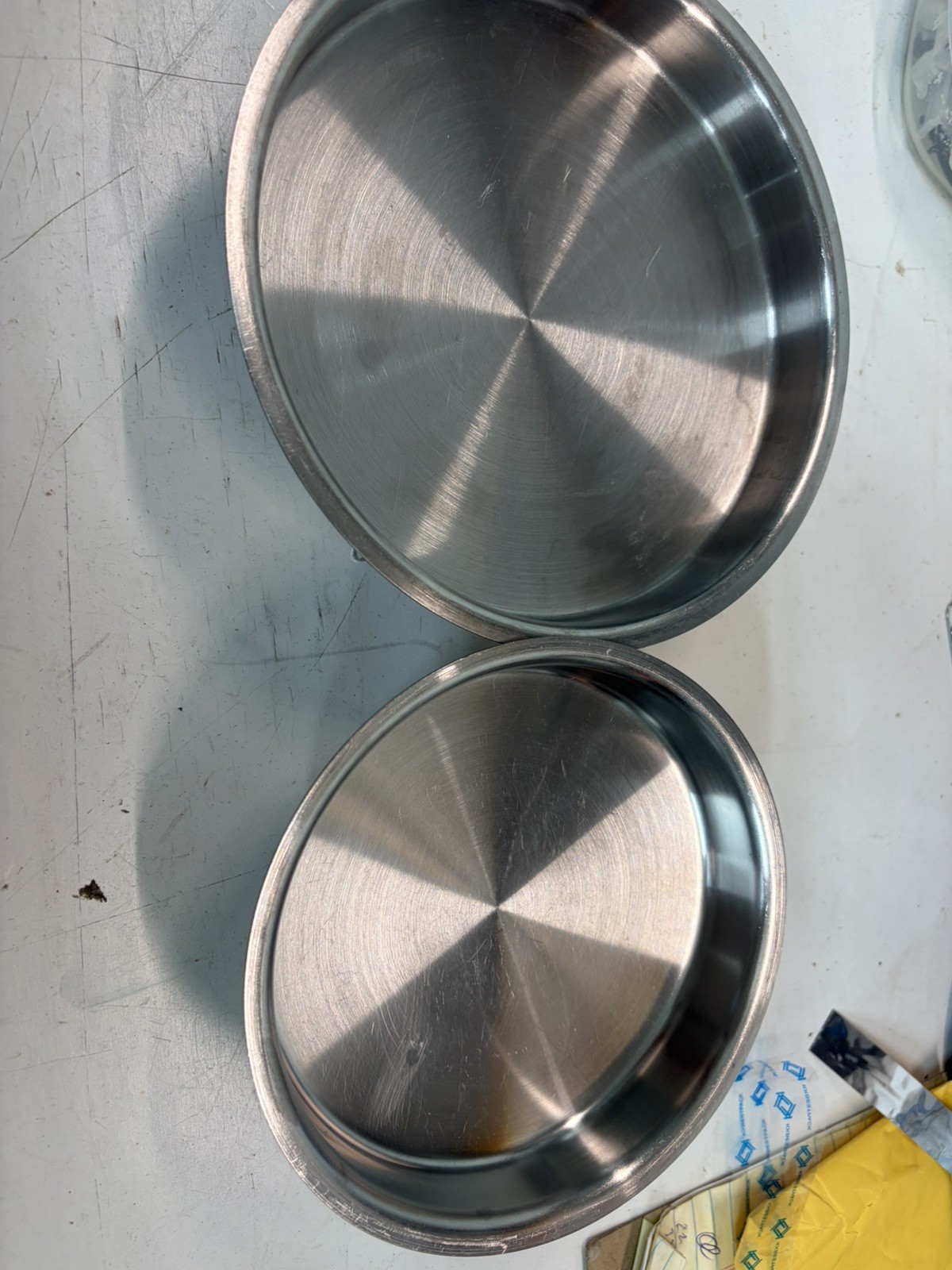 MAXAM cookware Saucepan Lids 7.5” & 6.5” sizes Stainless Steel with handles VTG