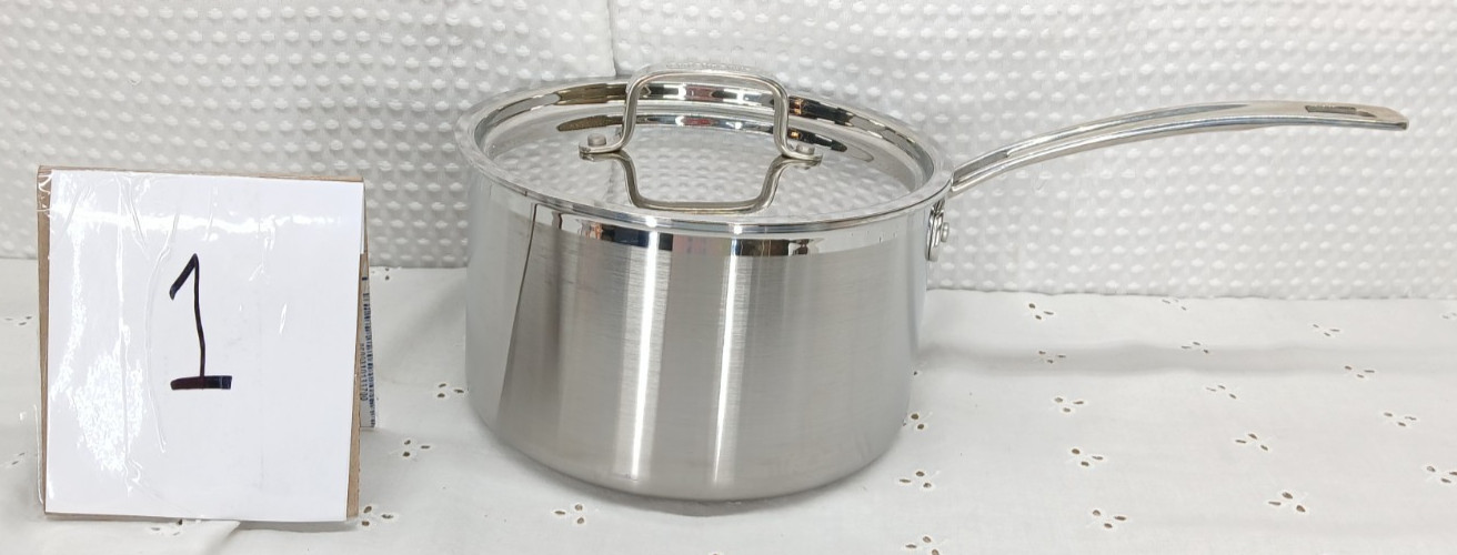 NEW CUISINART STAINLESS STEEL 4 QT STOCK POT W/ LID # MCP194-20N INDUCTION READY