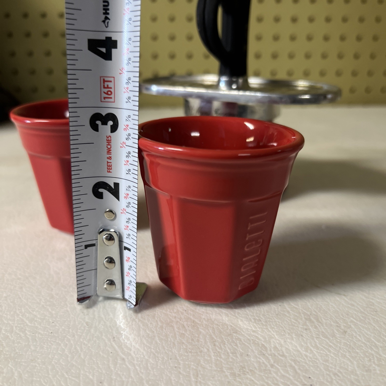 Bialetti Set Mini Express 2 Cups capacity plus 2 Bicchierini – Red ceramic cups