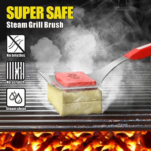 Grill Brush Bristle Free, Replaceable BBQ Cleaning Replaceable Cleaning Head