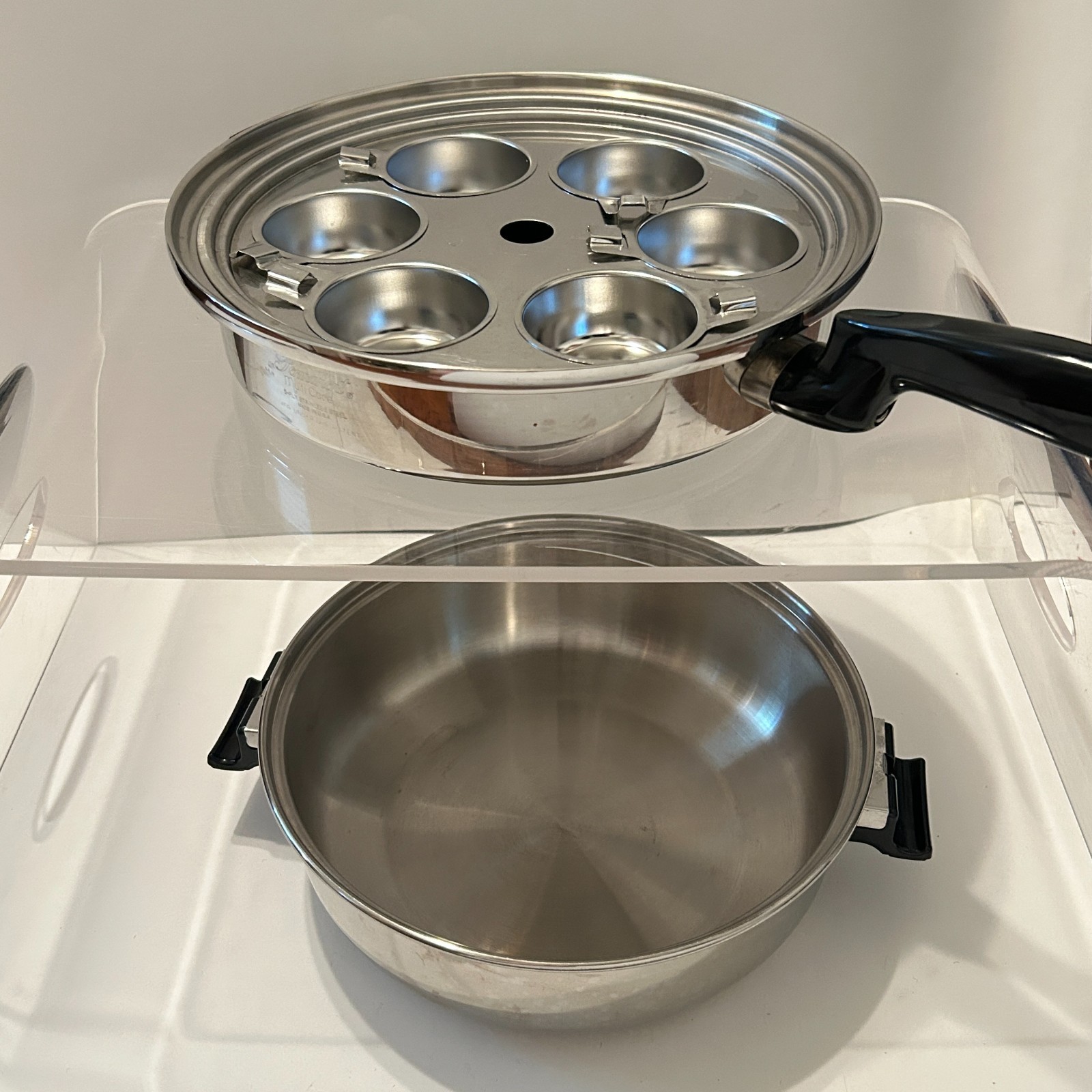 Permanent Multi-Core 11″ Skillet Frying Pan Stainless Steel Egg Poacher Dome Lid