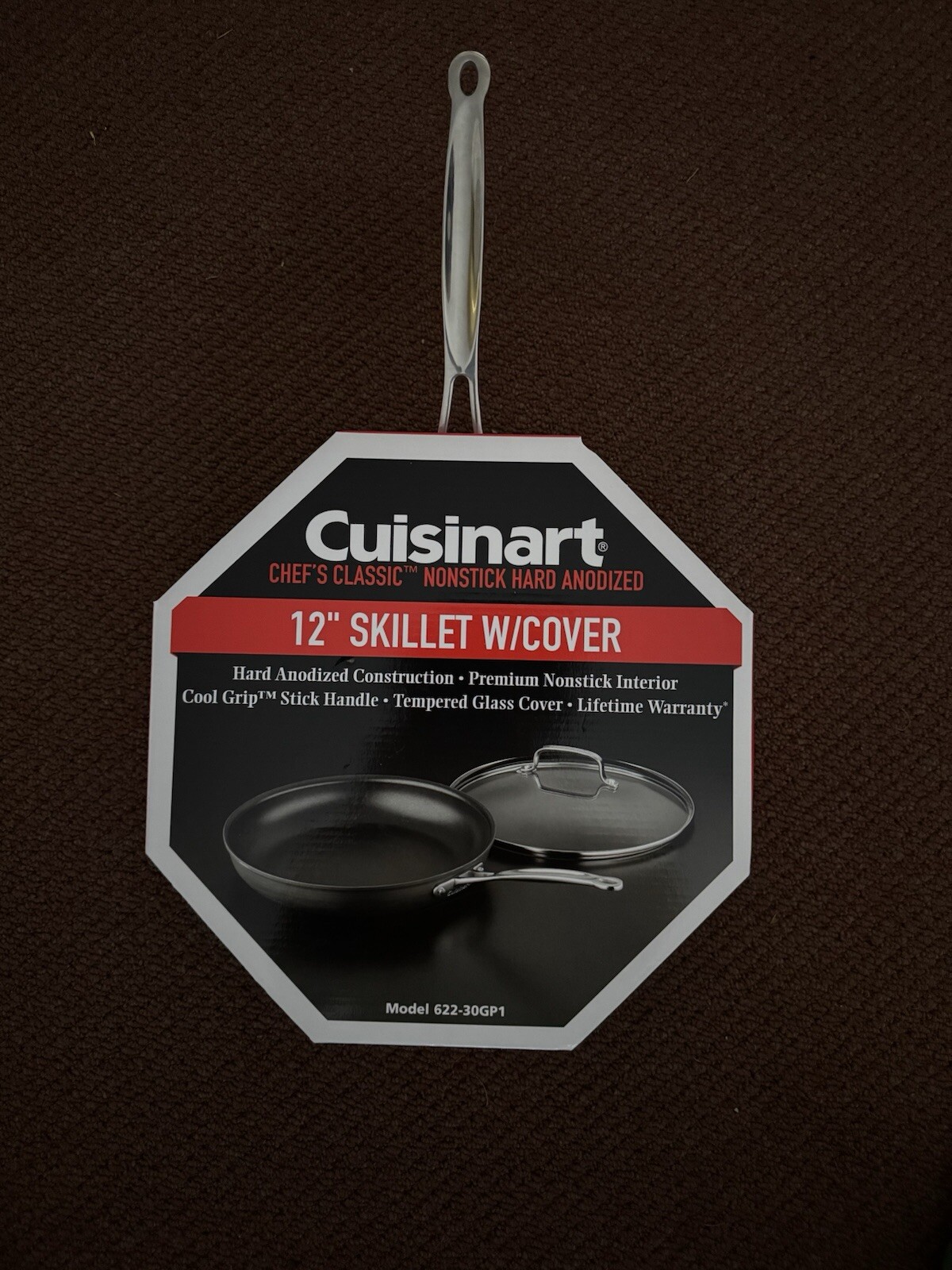 Cuisinart 12-Inch Skillet Nonstick-Hard-Anodized with Glass Cover 622-30GP1
