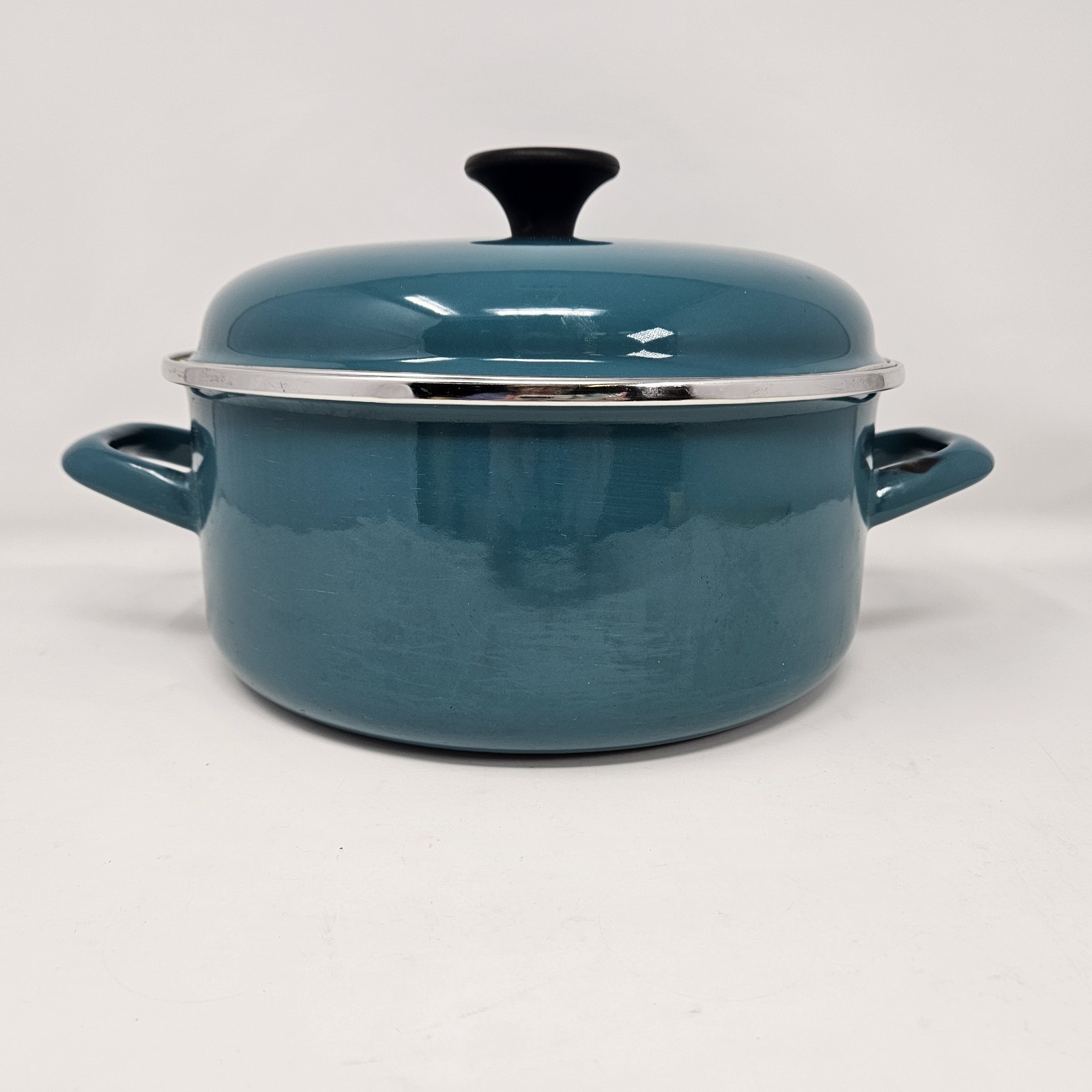 Chefs Atelier Enamel Steel 5 QT Teal Cooking Pot Casserole Stew Soup Serbia