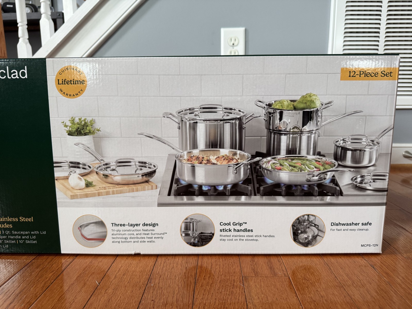Brand New Cuisinart MultiClad Pro 12-Piece Stainless Steel Cookware Set 3 Ply