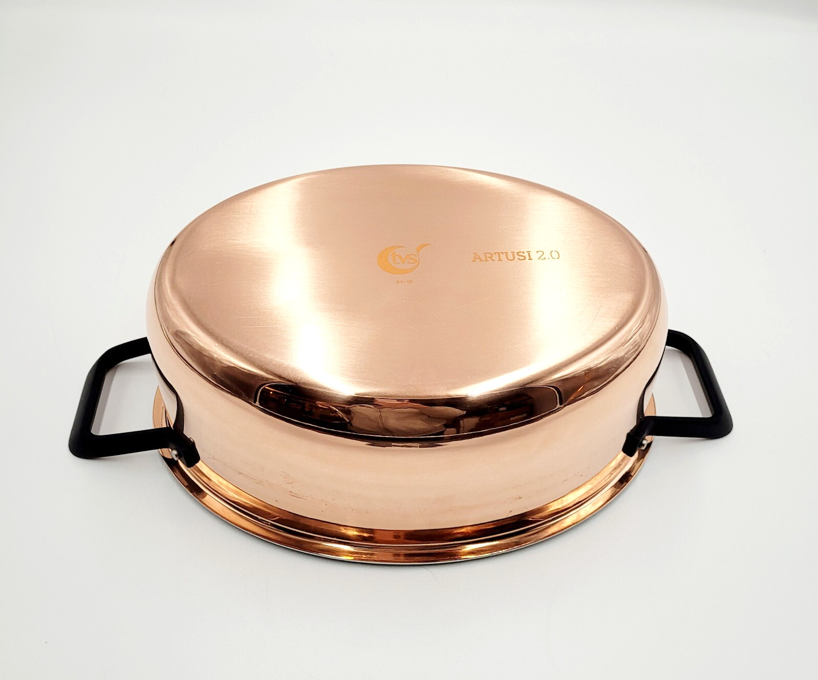 TVS ARTUSI 2.0 Copper Casserole W/ Lid by Antonio Citterio Made in Italy NEW