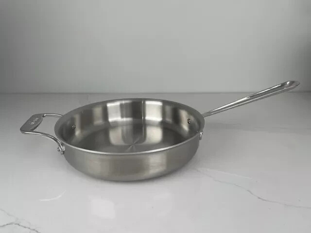 All-Clad D5 POLISHED 5-ply Stainless-Steel 4 qt Saute Pan with NO LID