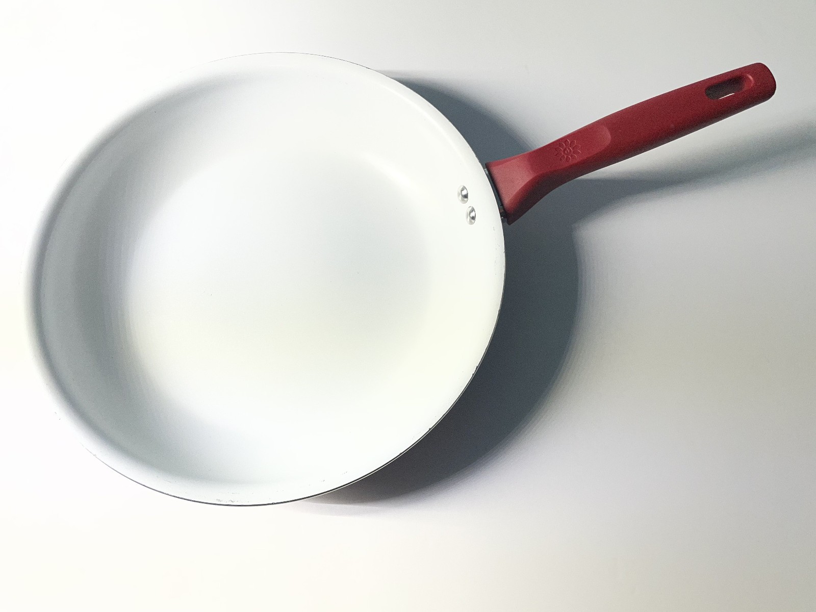 Ecolution 11″ Ceramic Frying Pan Candy Apple Red/White