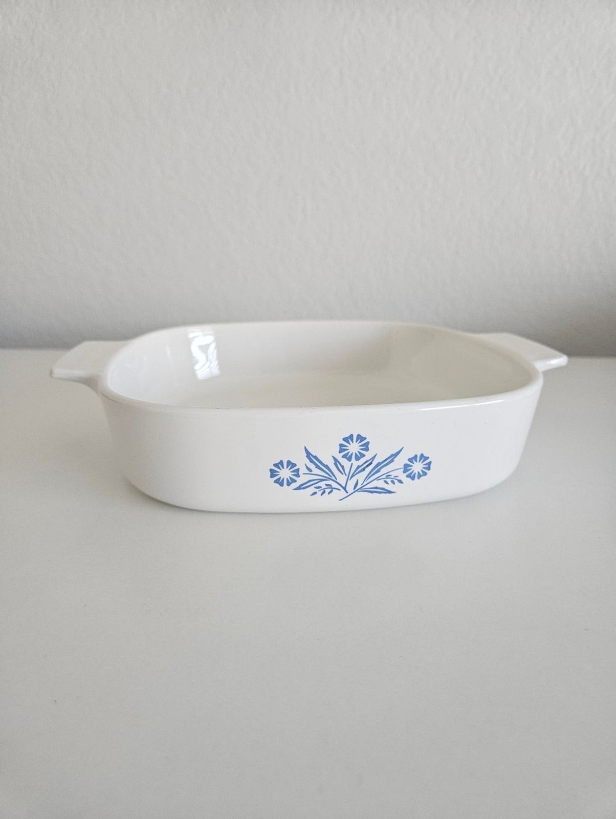 Corning Ware Cornflower Made In USA 70s 80s Flower Pryoceram Cookware Blue