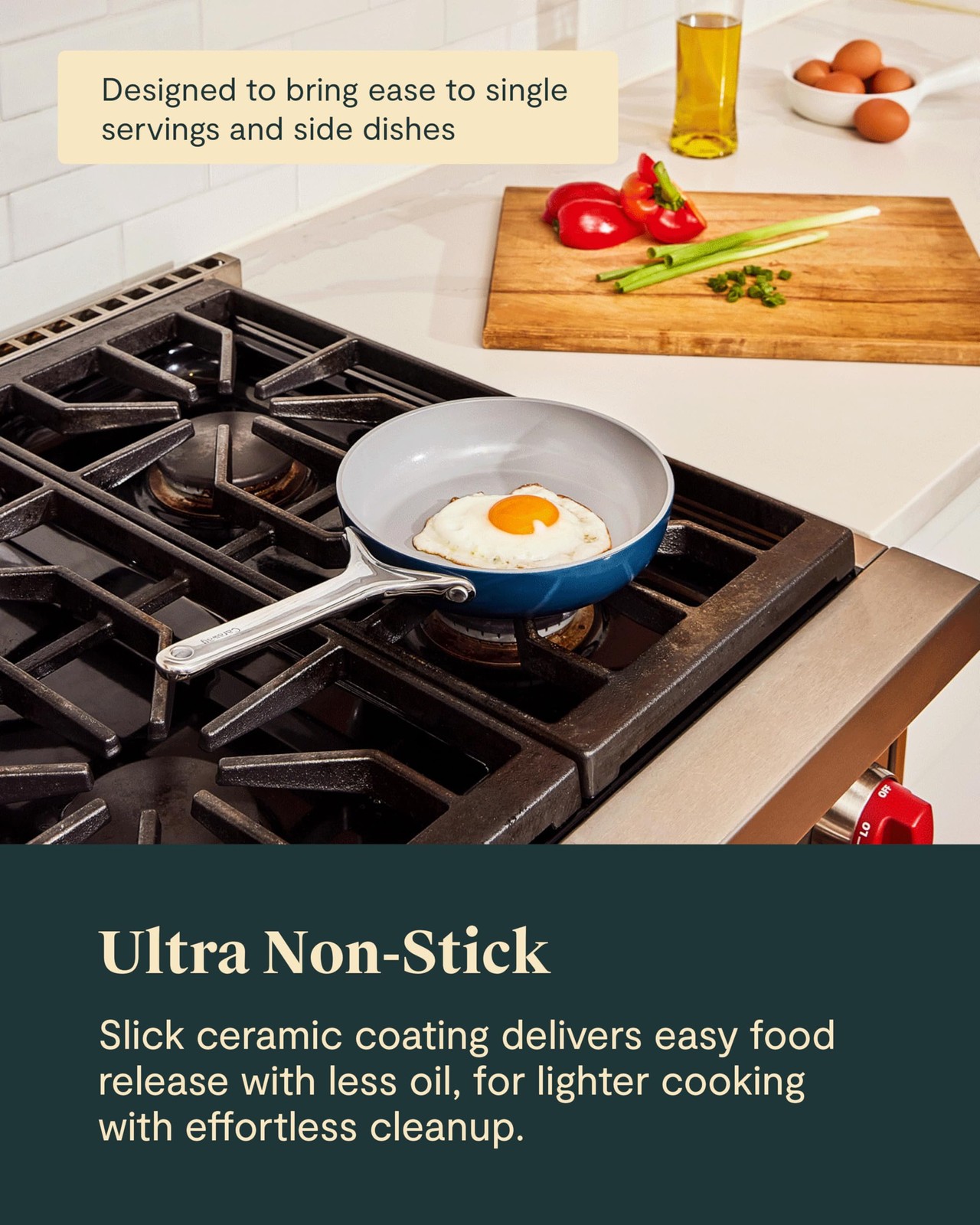 Nonstick Ceramic Mini Fry Pan (1.05 qt, 8) – Non Toxic, PTFE & PFOA Free – Oven