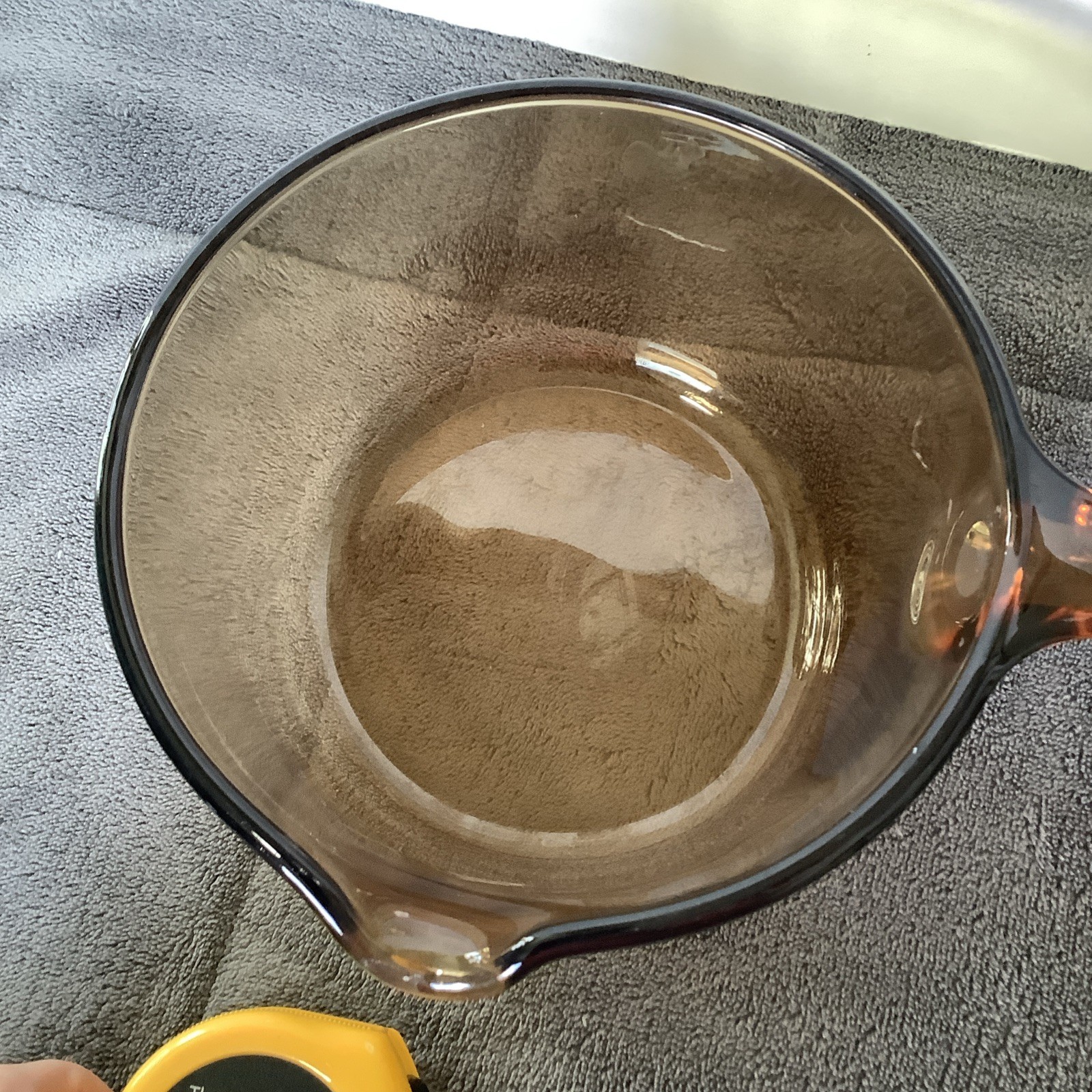 Corning Vision Ware 1 Liter Amber Sauce Pan With Lid Pouring Spout