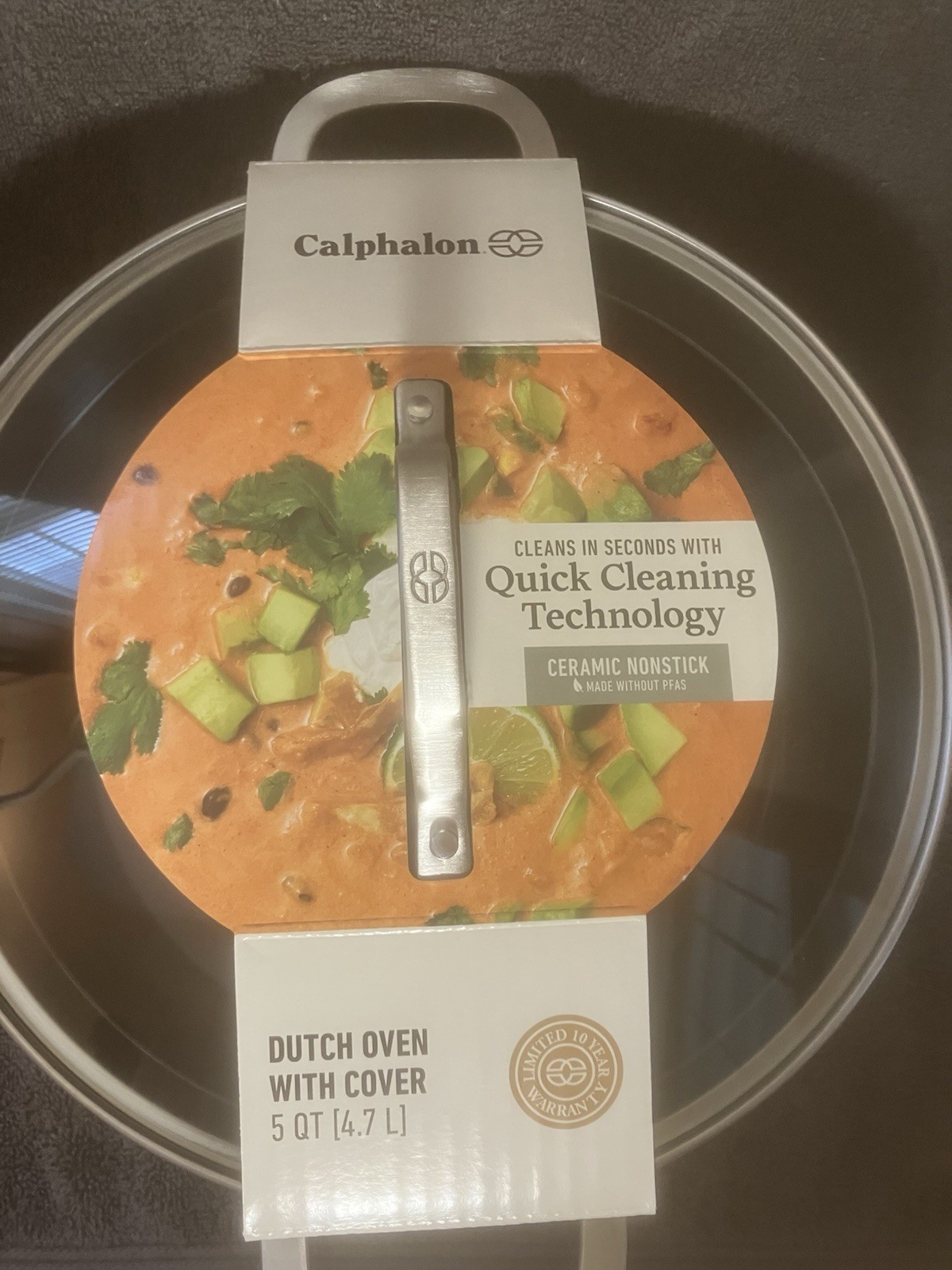 Calphalon Premier Silver Ash 5QT Stock Pot /Sauce Pan/Dutch Oven w/ lid