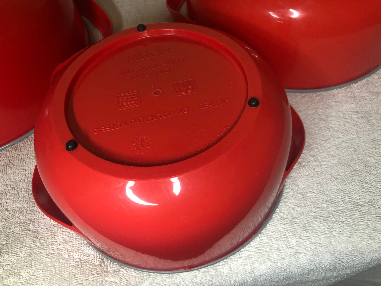 Microwavable Inner Steel Casserole Pot Set Red Milton Micro Wow 2500 Insulated