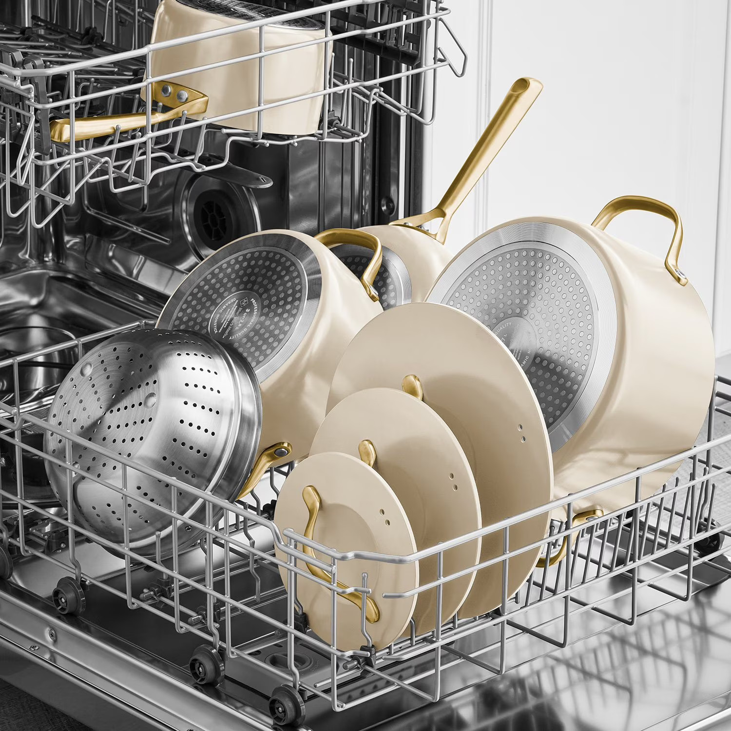 Member’s Mark 11-Piece Modern Ceramic Cookware Set – Cream