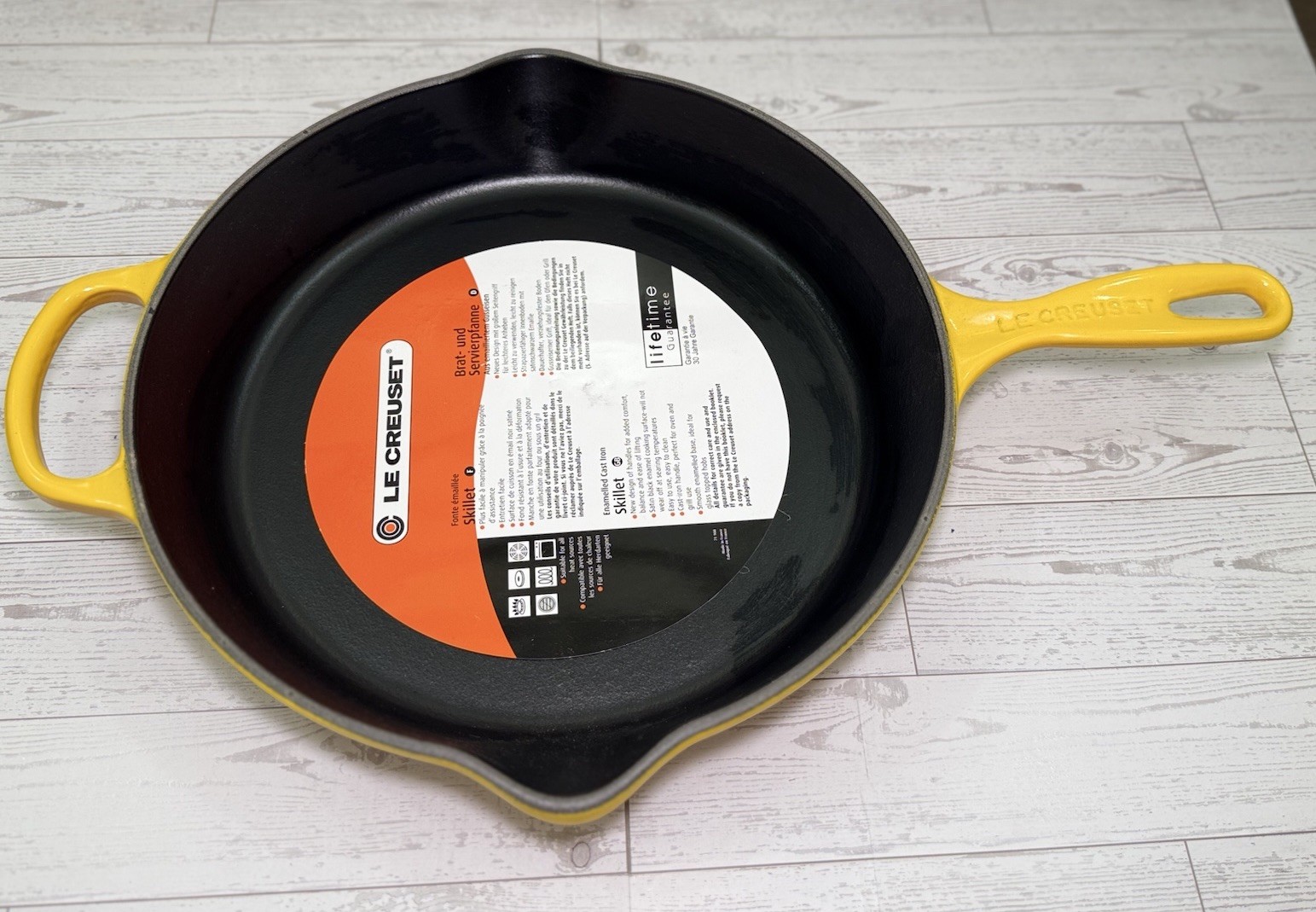 Le Creuset Signature Enameled Cast Iron Skillet Fry Pan “12” Nectar