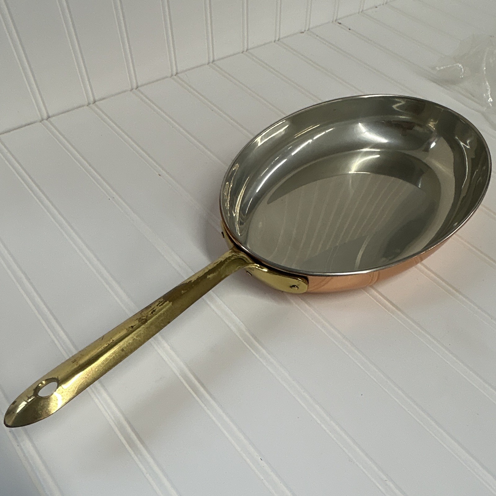 Tagus Copper Stainless Steel Frying Pan 8in Double Handle