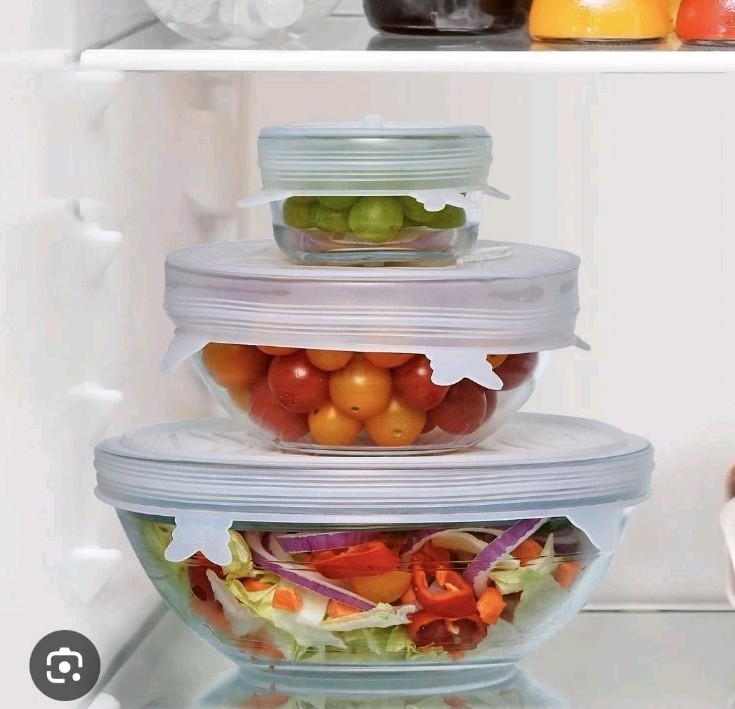 UNI-LID by Copper Chef, Round Stretchable Airtight Lids Set, 3 SIZES: 9″, 7″, 4″