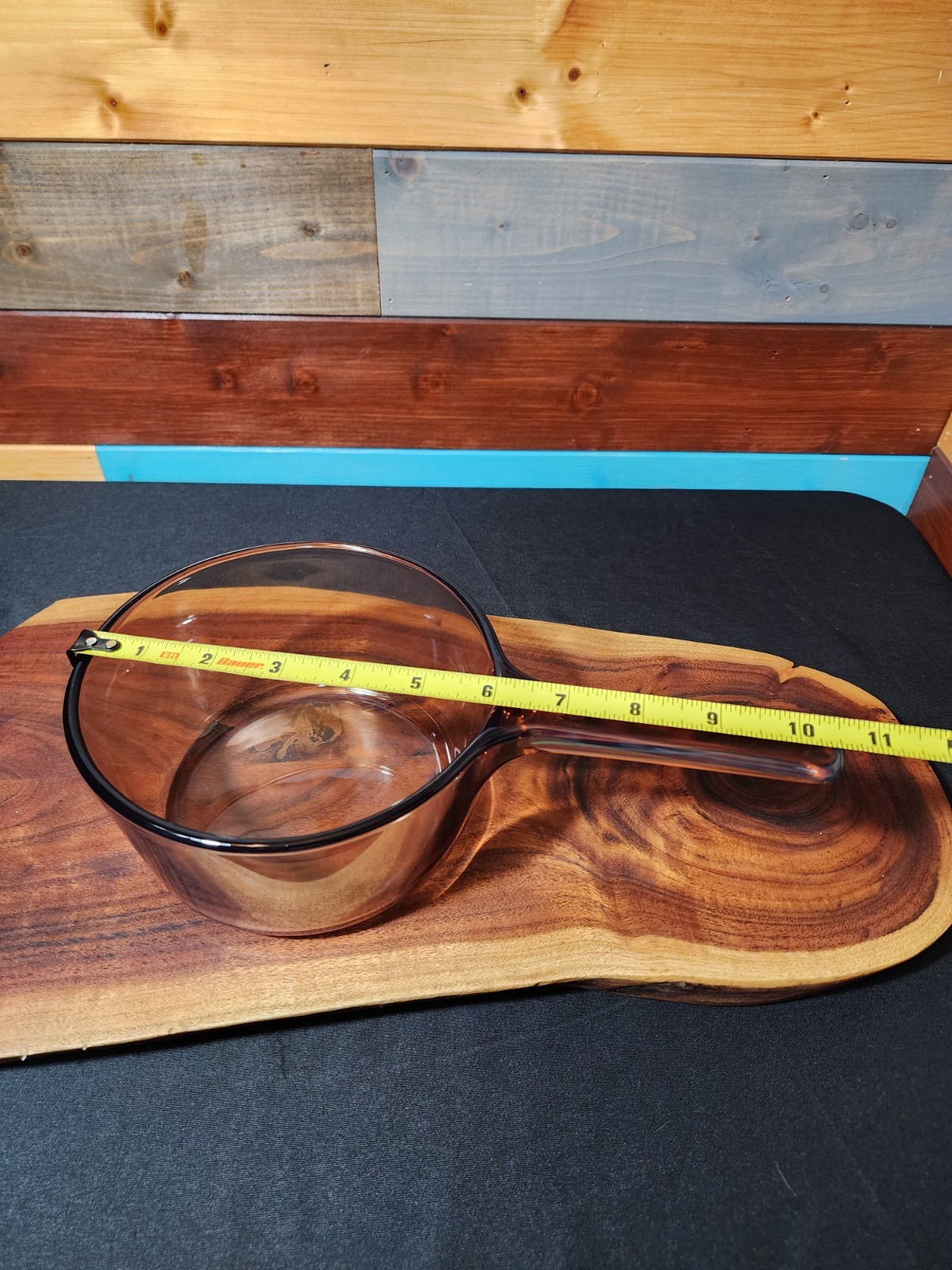 1970’s Visions Corning 1 Liter Saucepan V-1-B With Pyrex Lid P-8-1C Amber France