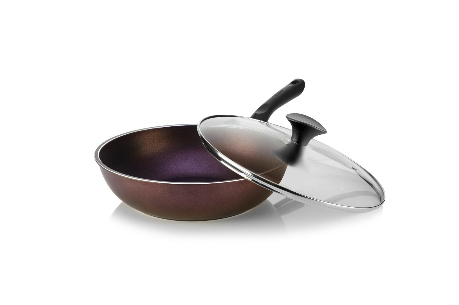 TeChef – Art Pan 12″ Wok with Glass Lid, Coated 5x with Teflon Select Coating