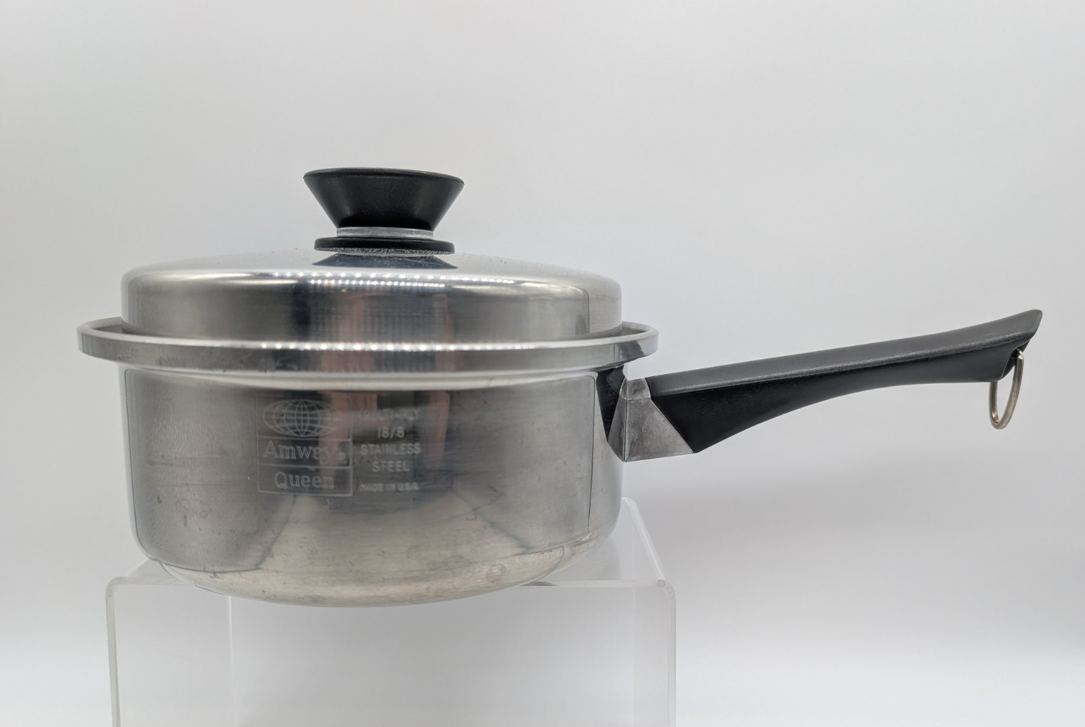 Vintage Amway Queen 18/8 Stainless Steel 1-1/2 Qt Sauce Pan W/Lid