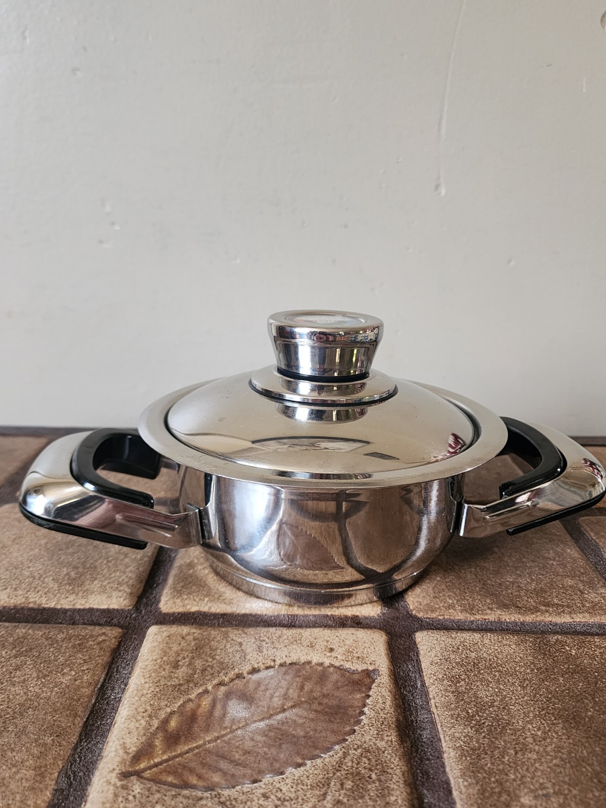 Nutri Stahl Nutri Thermic 24 Element Stainless 1 Qt Saucepan Mini Pot W/ Lid EUC