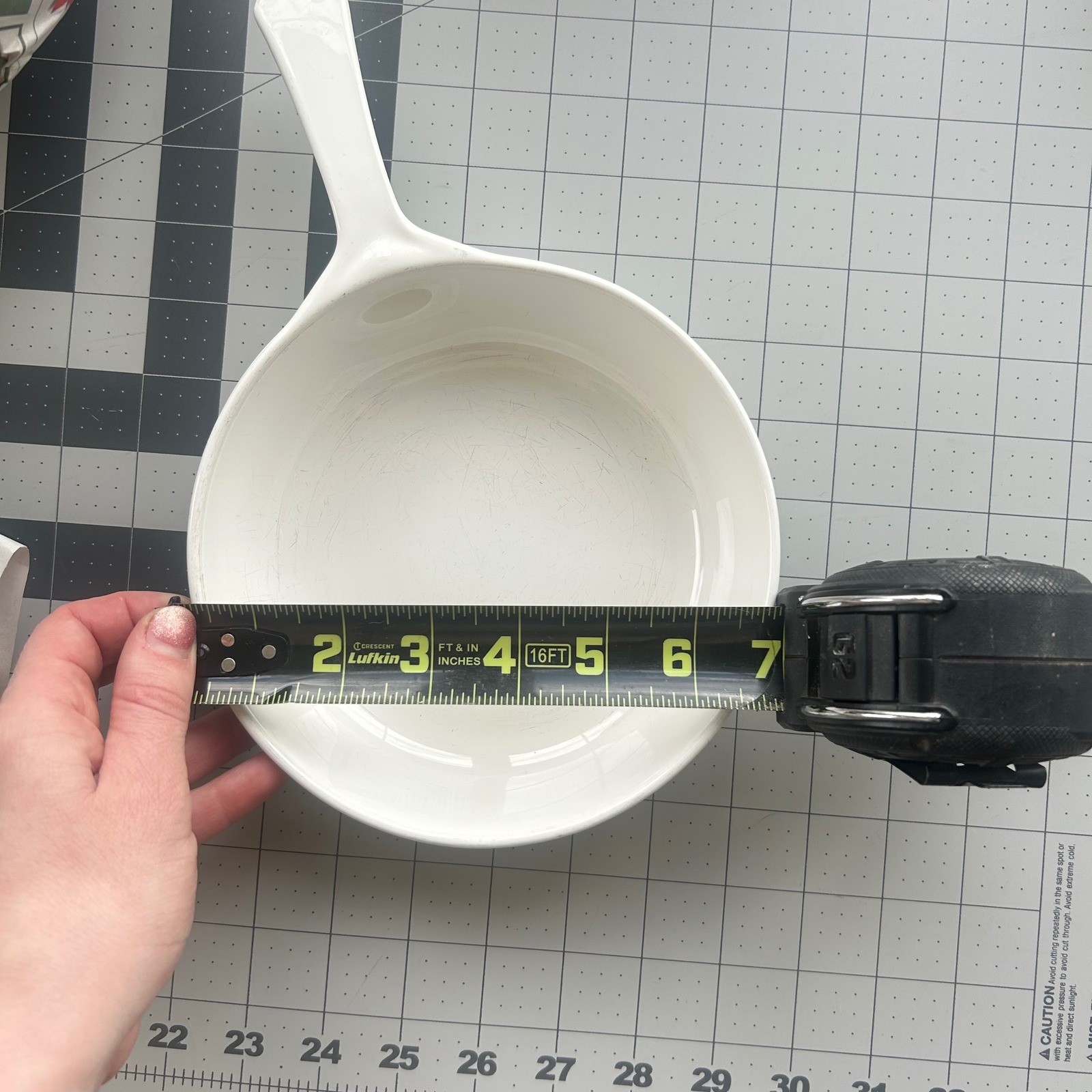 Corning Ware Skillet Spice of Life 6.5 Inch White P-83-B Le Persil Vintage 70s