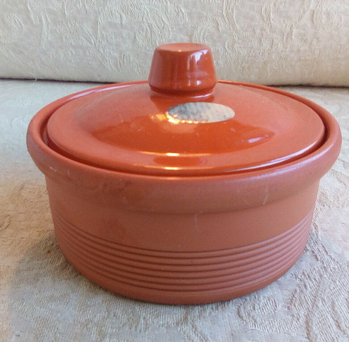 Graupera Terracotta Lidded Ramekin Small Baking Dish Made in Spain 4.5″ Across