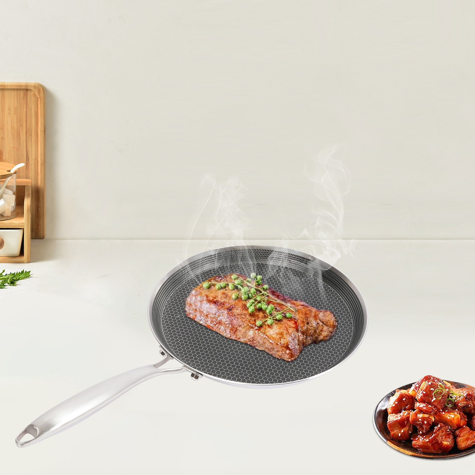Stainless Steel Crepe Pan, Pancake Pan, Stainless Steel Cooking Pan
