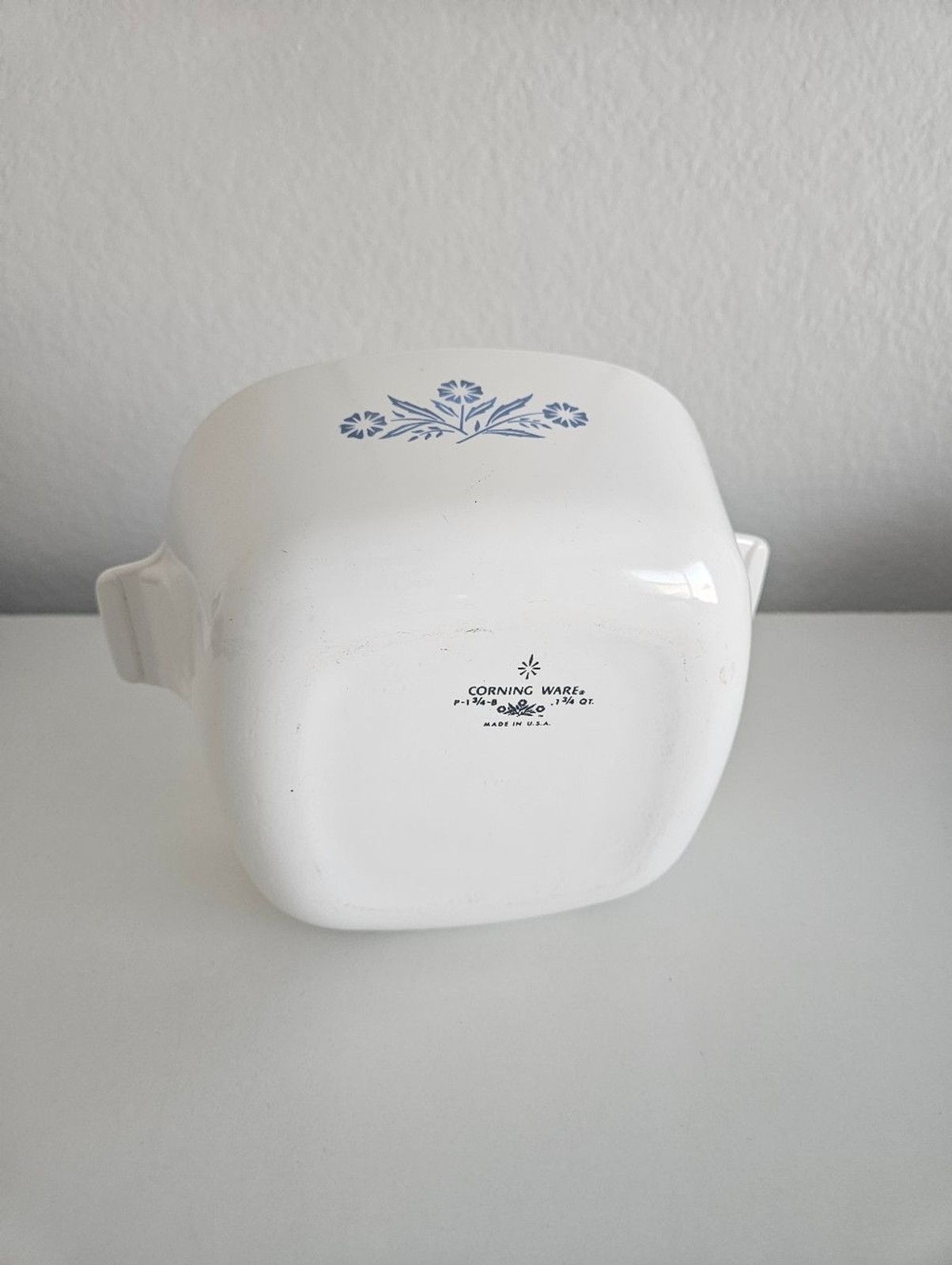 Corning Ware Cornflower Made In USA 70s 80s Flower Pryoceram Cookware Blue