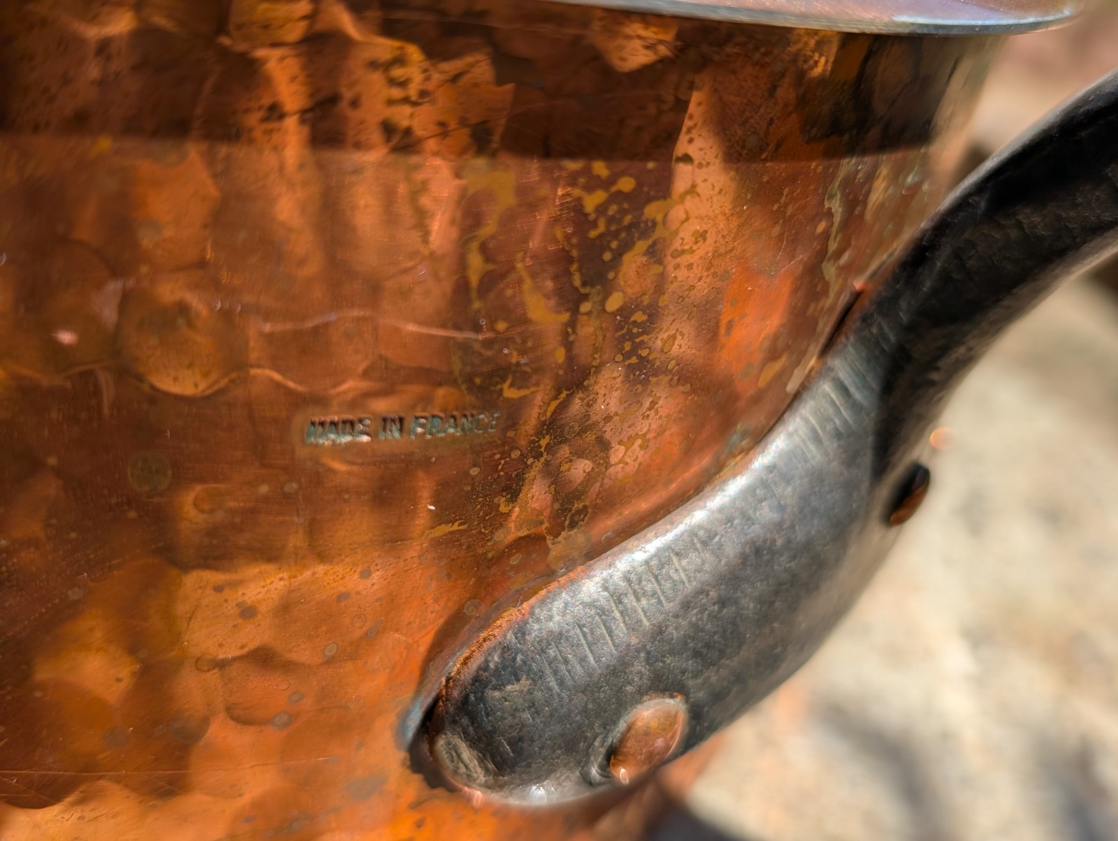 Hand Made In France 8-1/2″ Copper Pot & Lid -Made in France