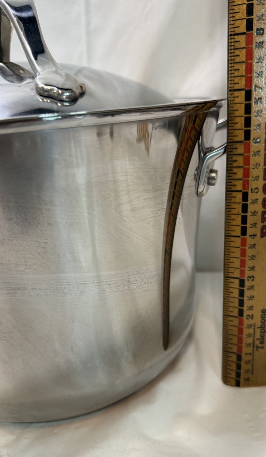 Anolon Nouvelle Copper 6.5 Qt Stock Pot w Lid Stainless Steel 21T